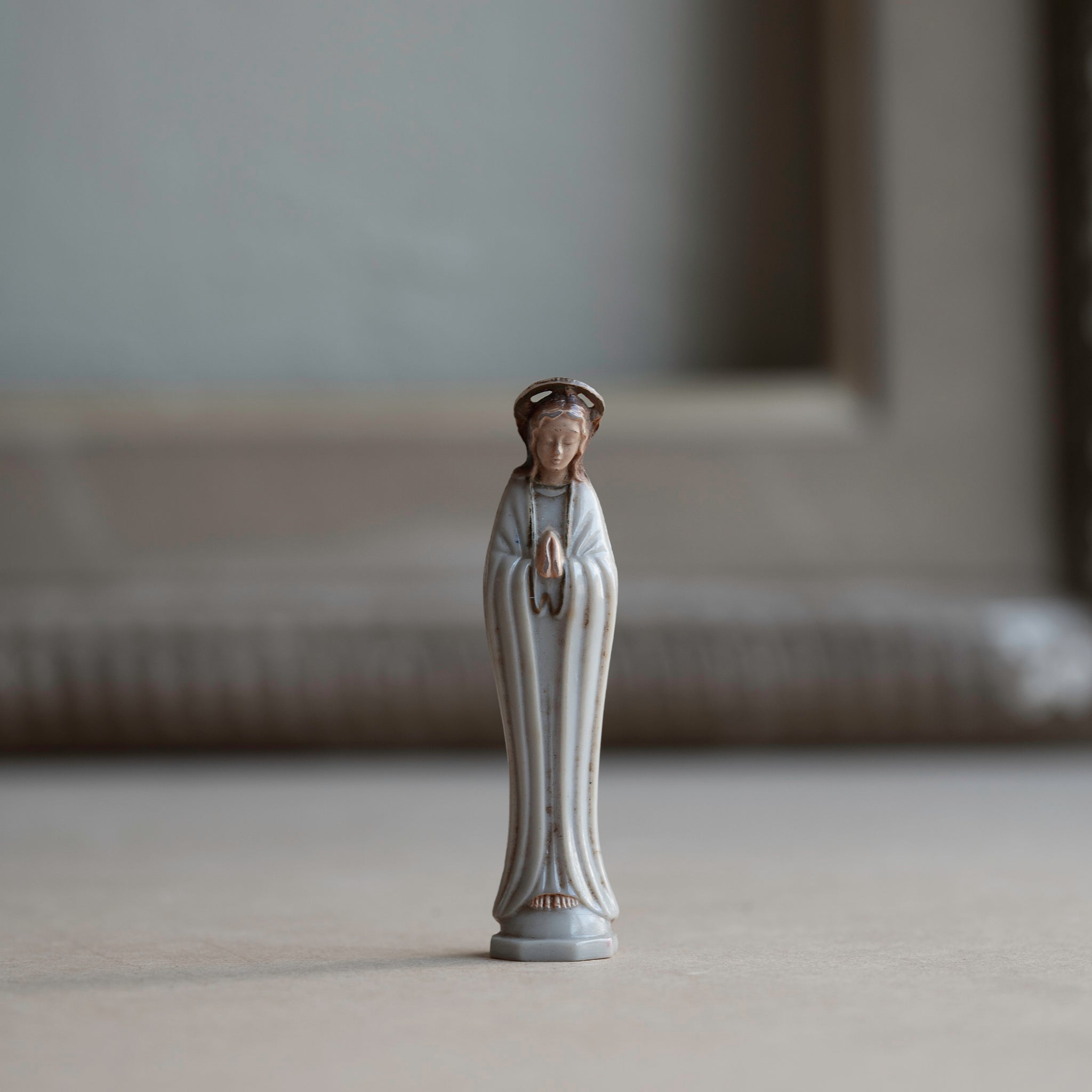 Milky Blue St.Maria Statue