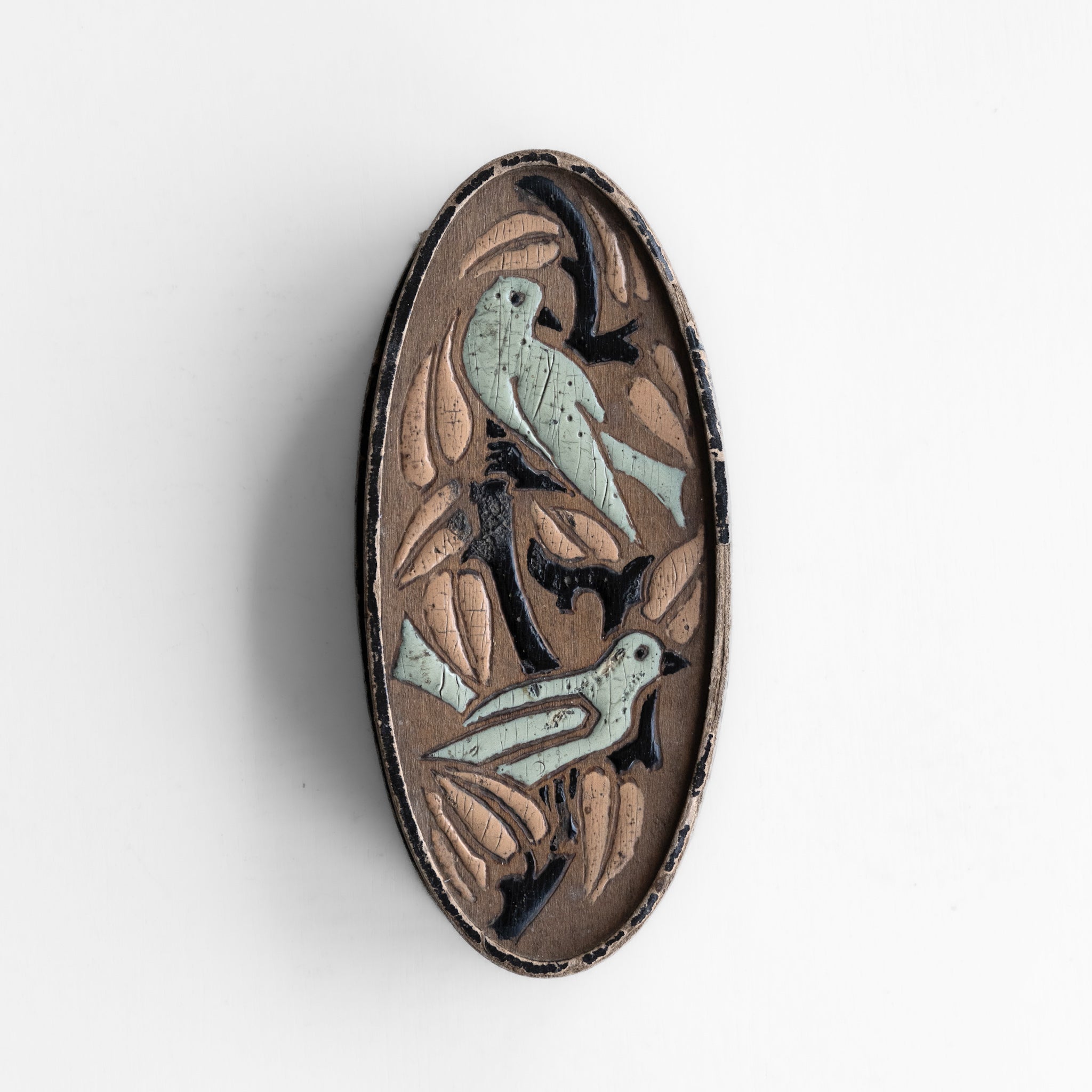 Wooden Bird Relief Paper Box｜C.1880 - 1910