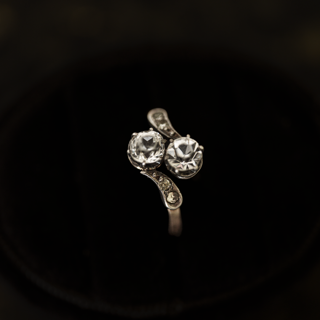 C.1900｜"Toi et Moi" Paste Stone 18K Gold Ring