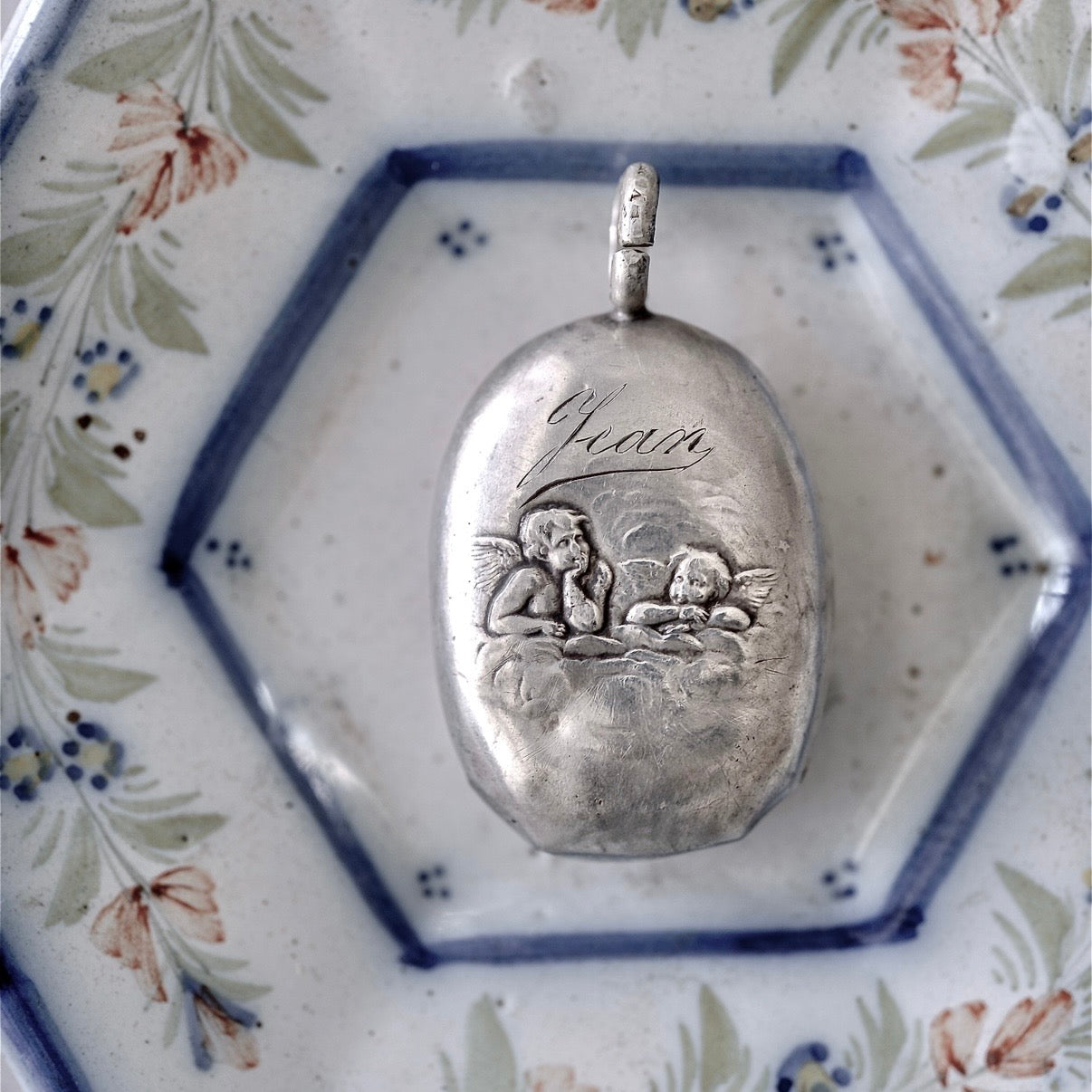 C.1900｜Angel Silver Baby Rattle Converted Pendant “Jean”