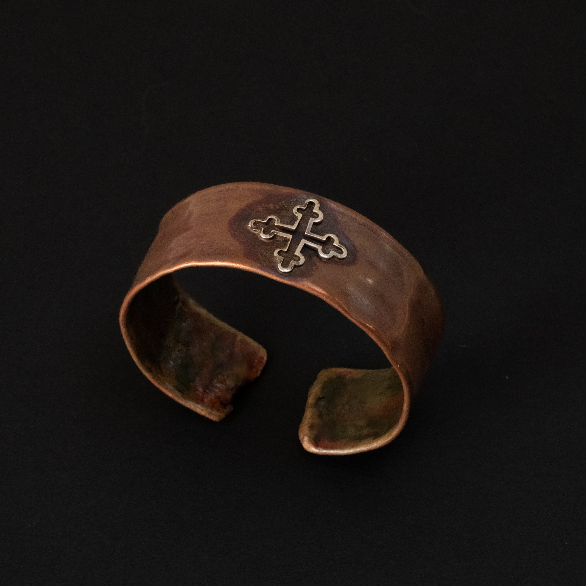 Cross Cuff Copper Bracelet