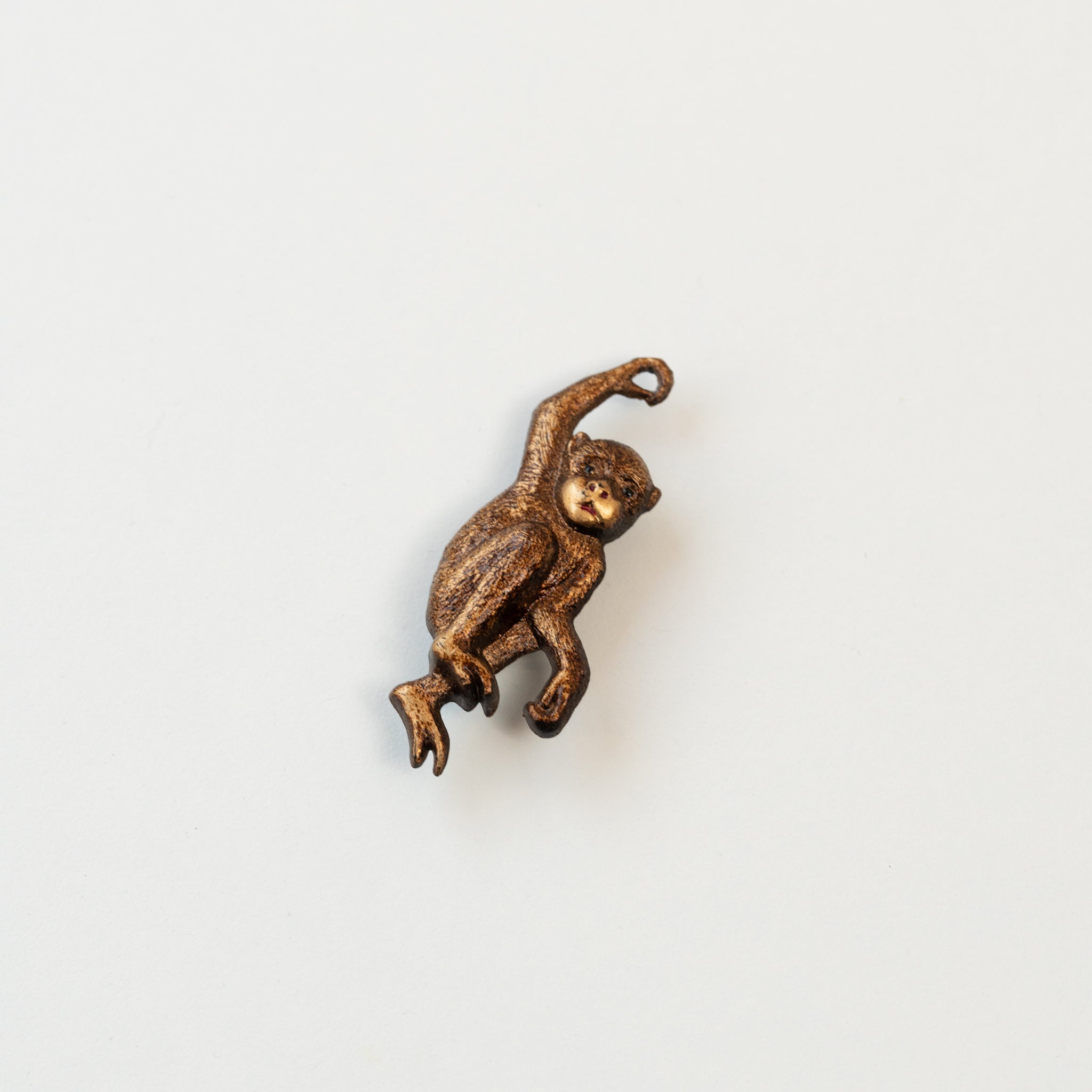Climbing Monkey Celluloid Brooch