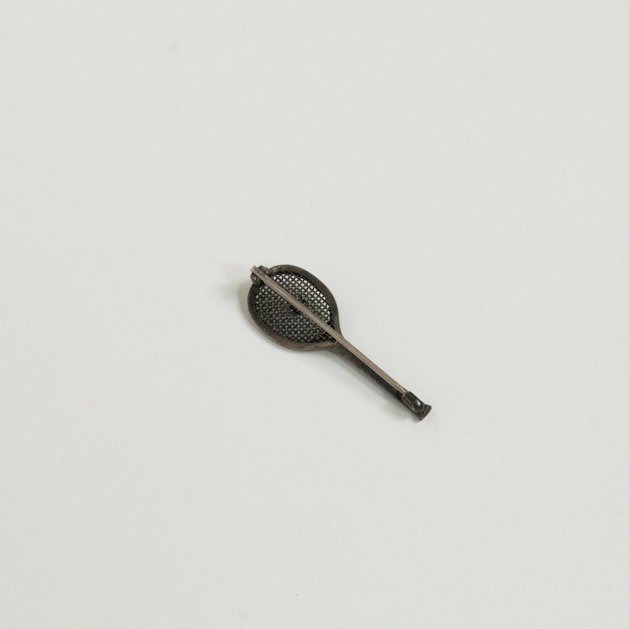 Petit Tennis Racket Sterling Silver Brooch