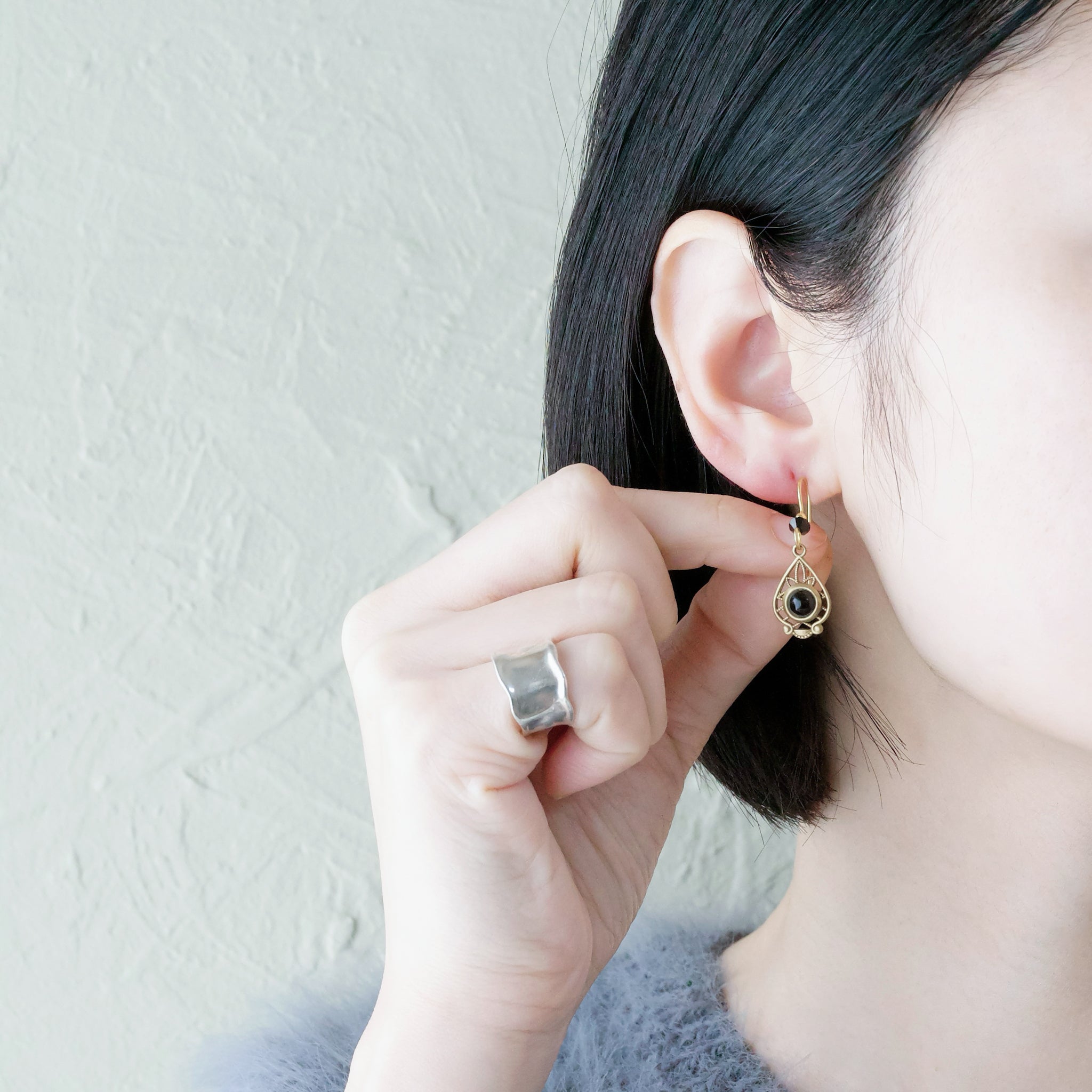 Onyx Austrian Crystal Earrings