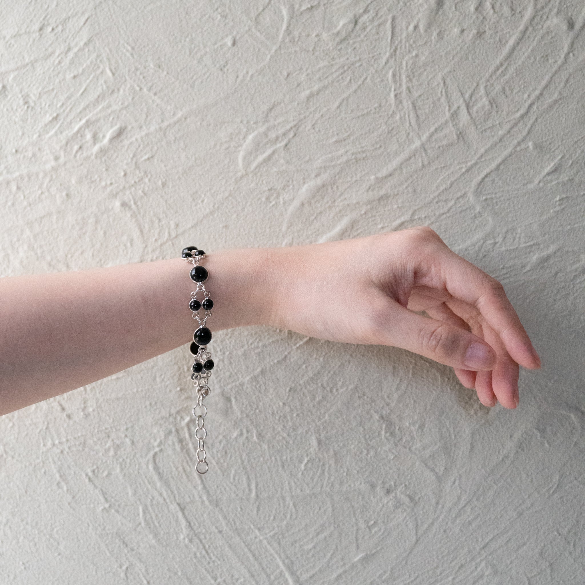 Onyx Sterling Silver Link Bracelet