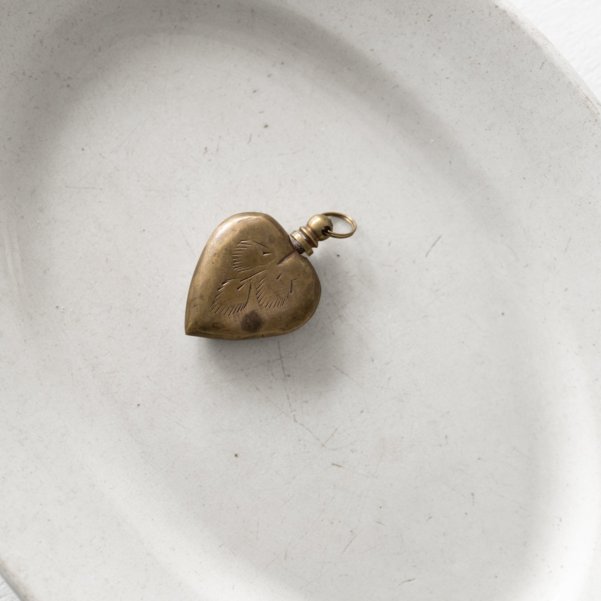 C.1900-1920｜Heart Scent Bottle Pendant with Dauber