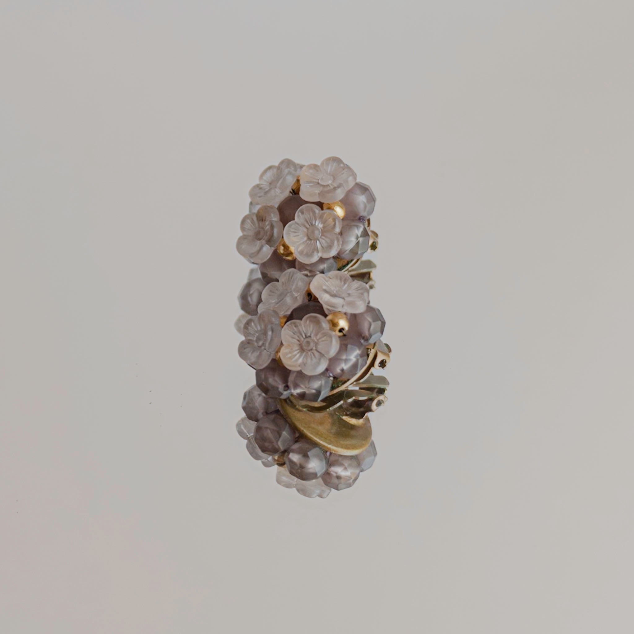 Chic Purple Flora Bouquet Earrings