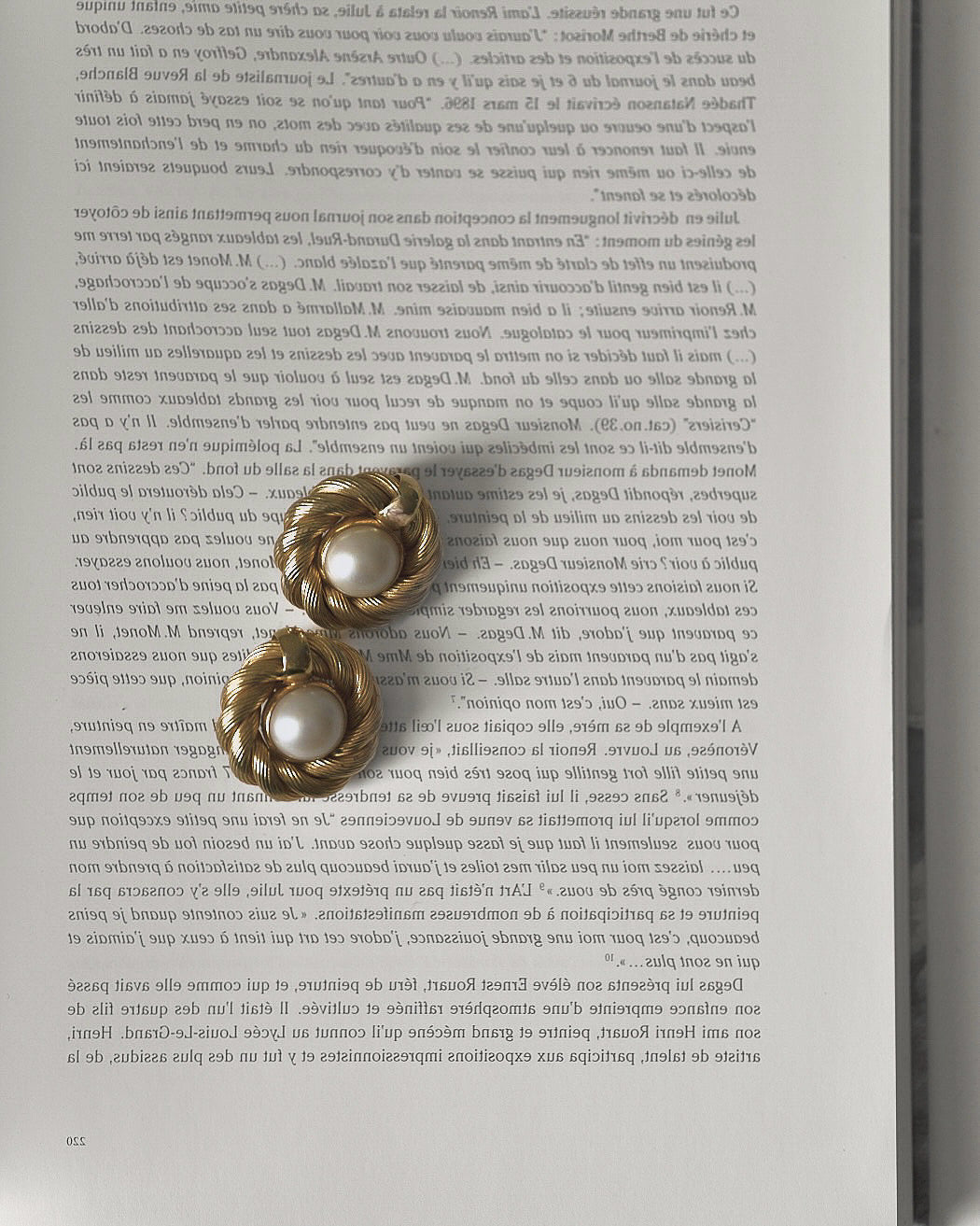 C.1950-1960 Twisted Rope Faux Pearl Clip-On Earrings