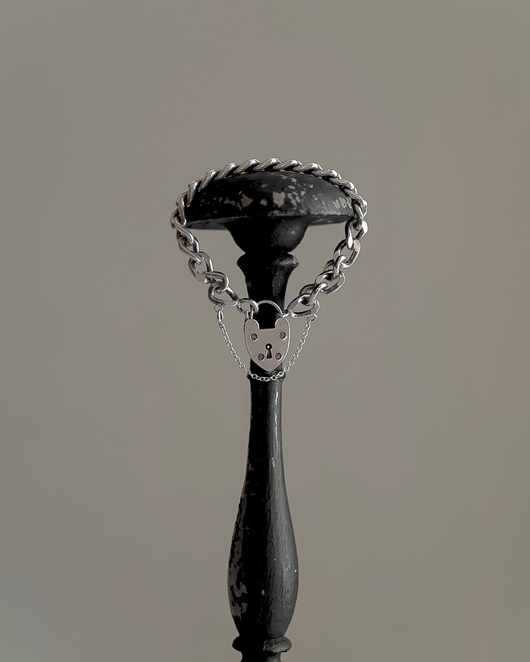 1975｜Silver Heart Padlock Bracelet