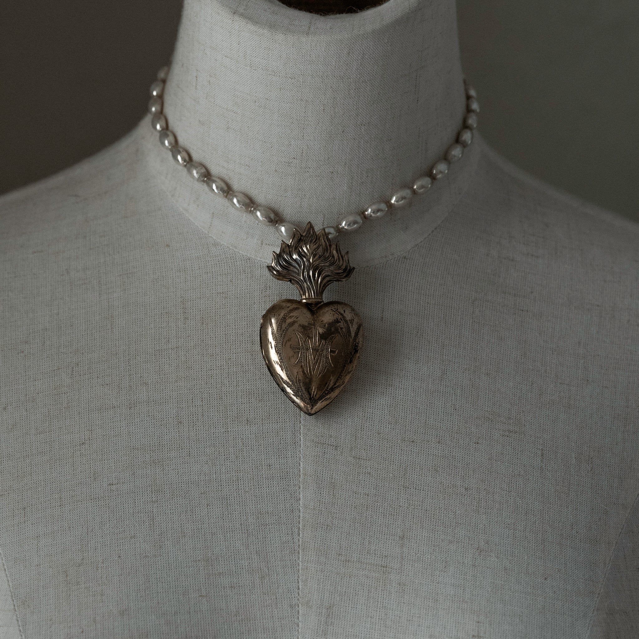 Antique St.Maria Locket Pendant Top