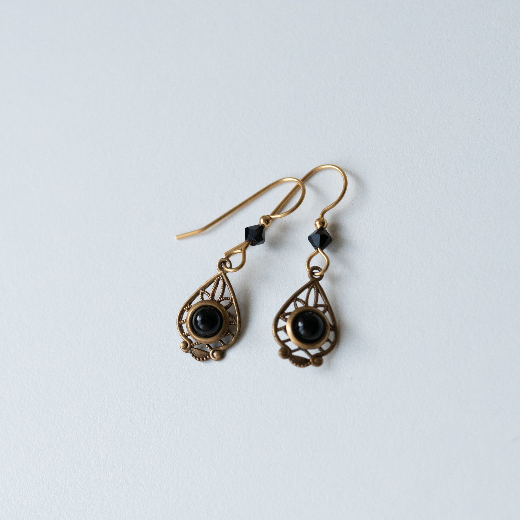 Onyx Austrian Crystal Earrings