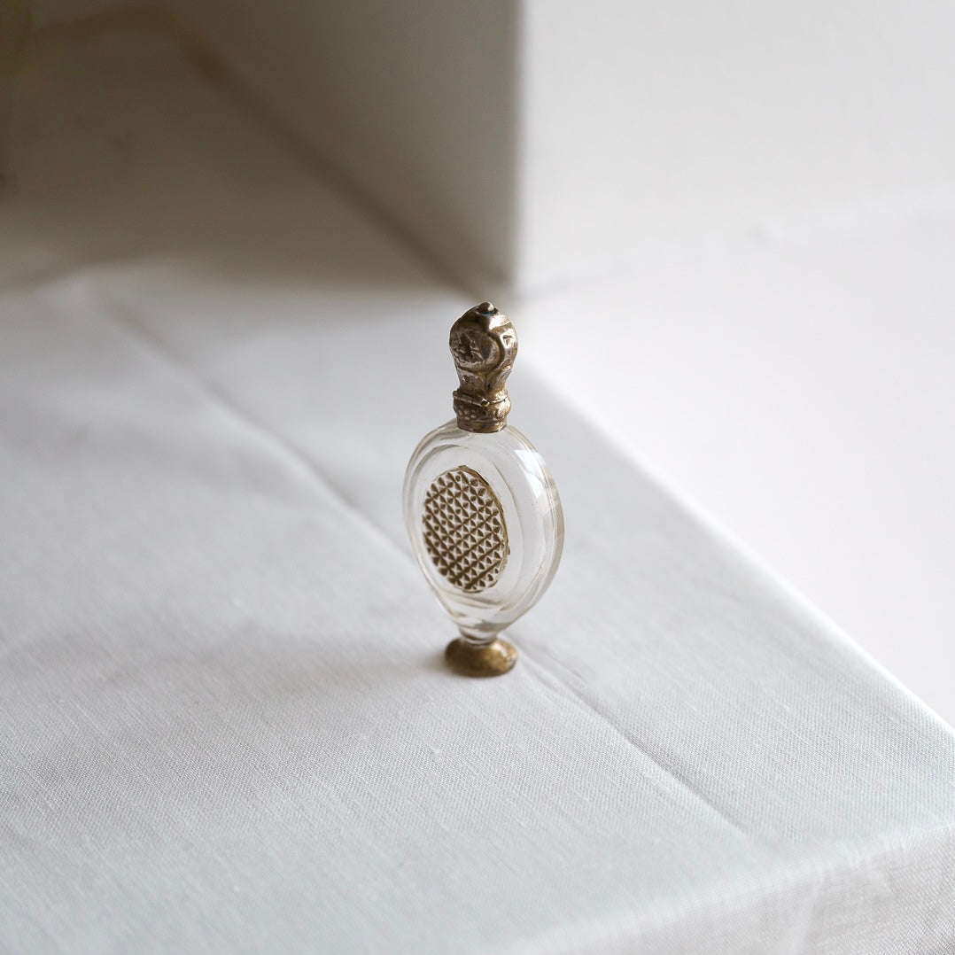 C. Late 19th–Early 20th | Diamond Relief Scent Glass Bottle