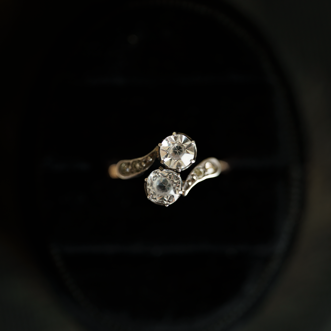 C.1900｜"Toi et Moi" Paste Stone 18K Gold Ring