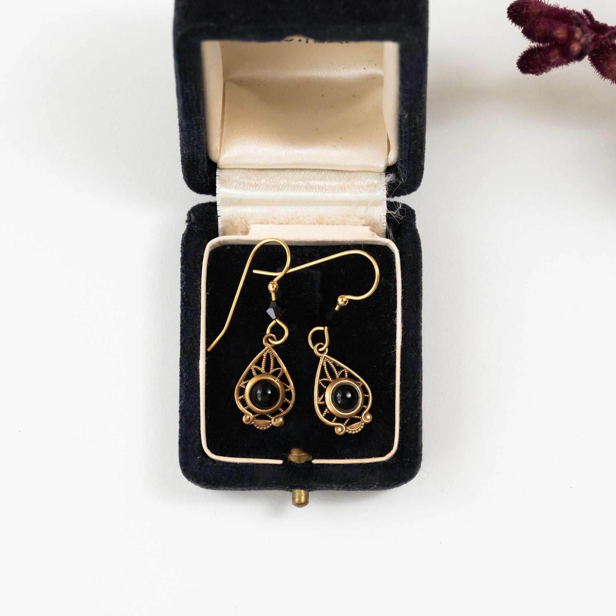 Onyx Austrian Crystal Earrings