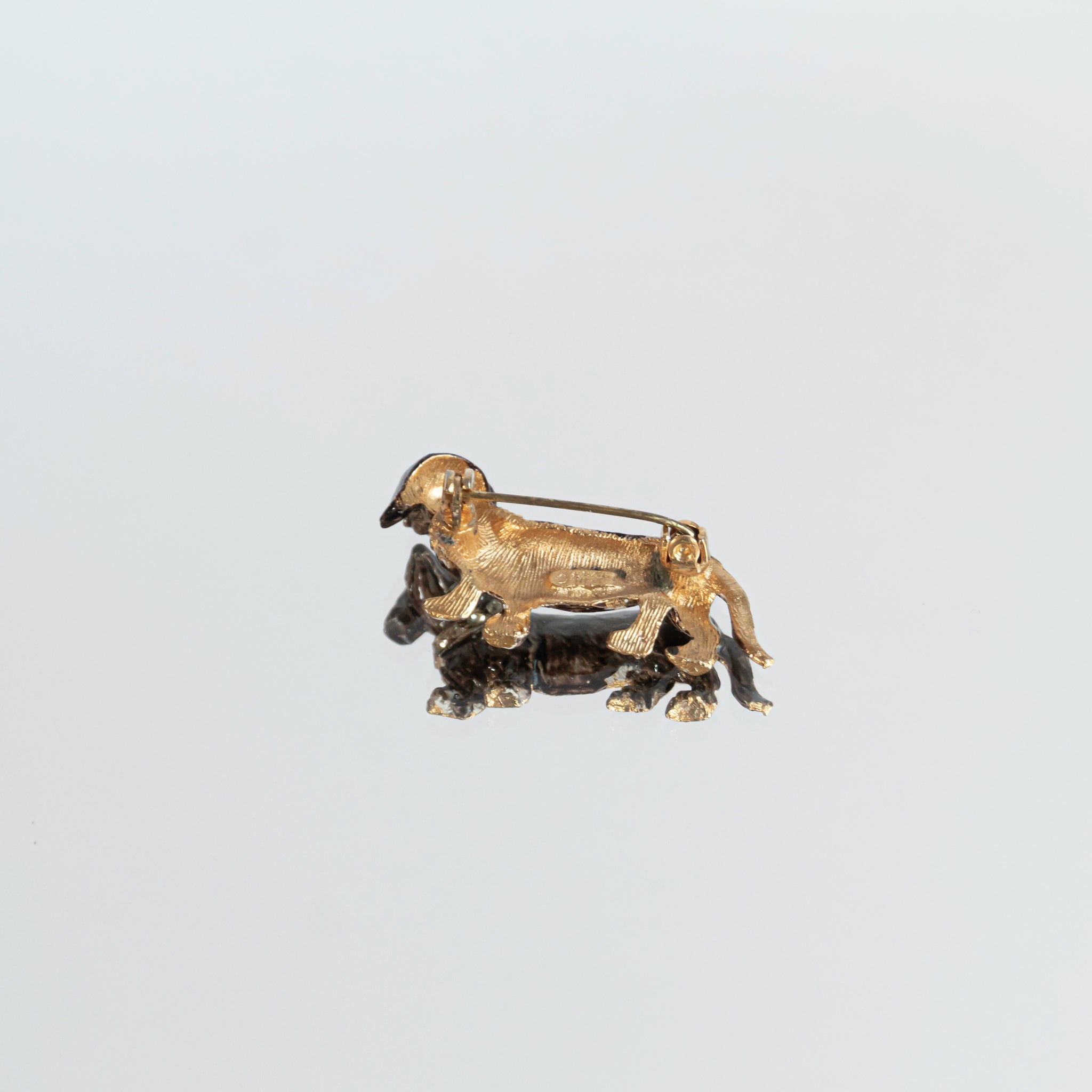 Handsome Red Eye Dachshund Brooch