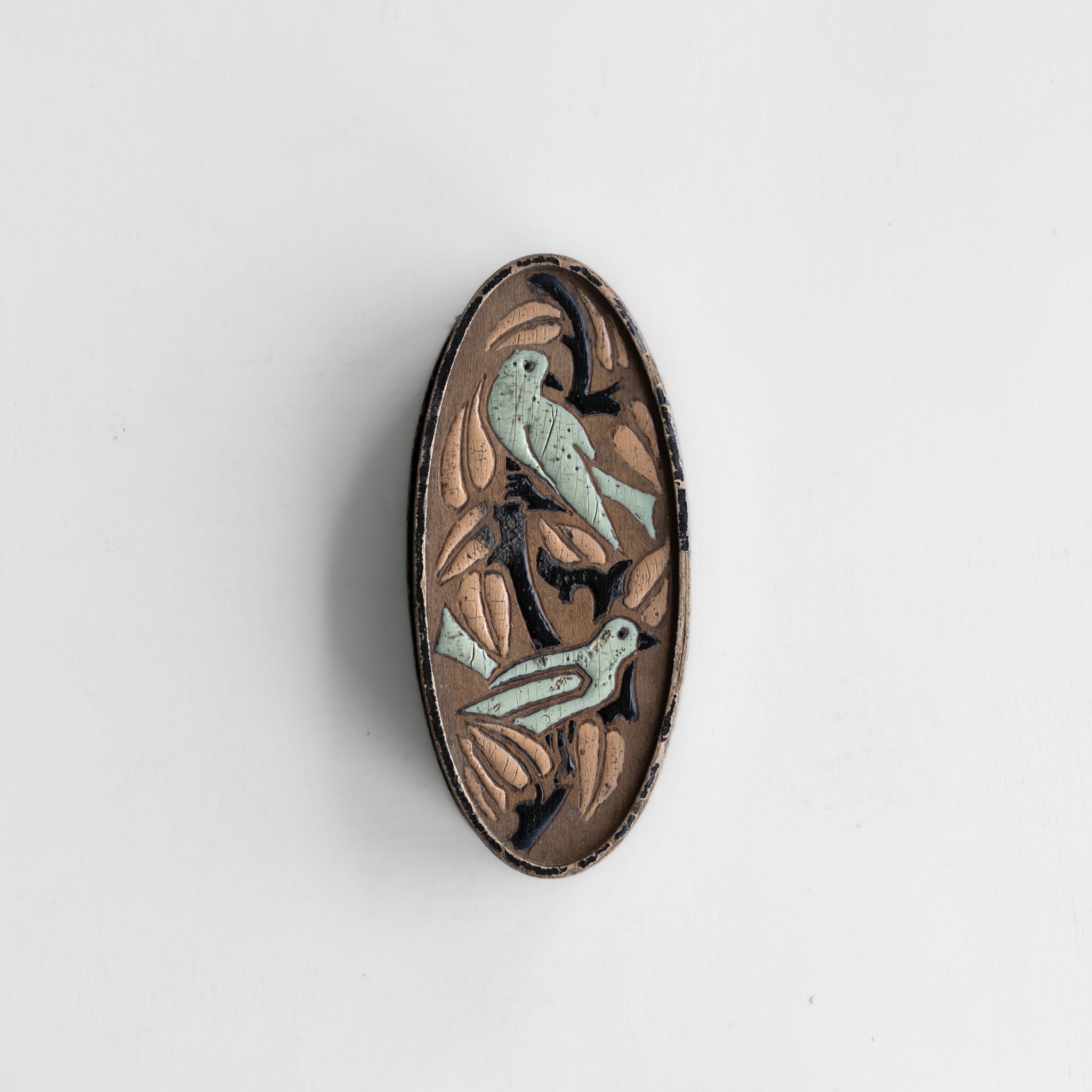 Wooden Bird Relief Paper Box｜C.1880 - 1910