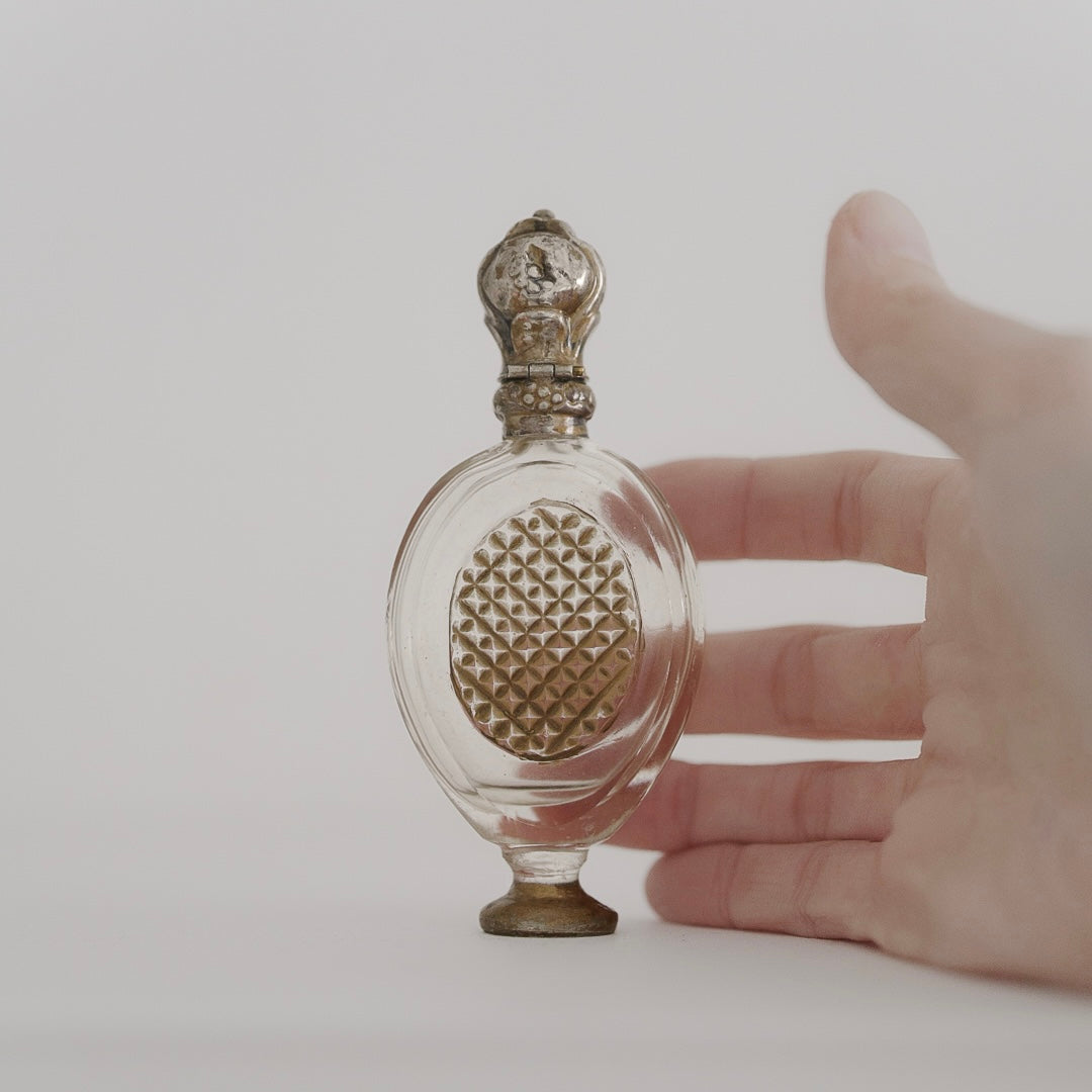C. Late 19th–Early 20th | Diamond Relief Scent Glass Bottle