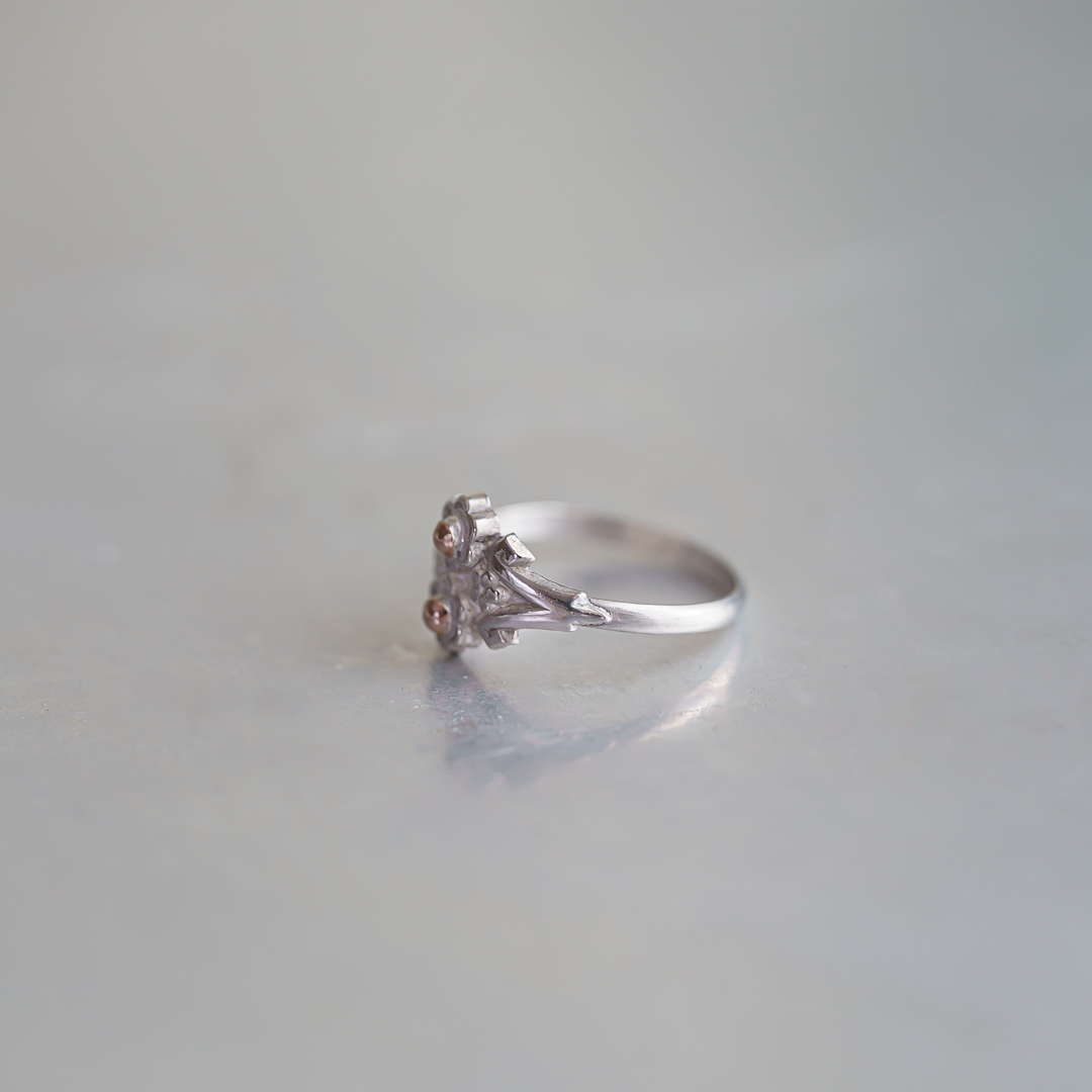 C.1900｜Silver & Rose Gold Winter Blossom Ring +サイズ調整8.5号