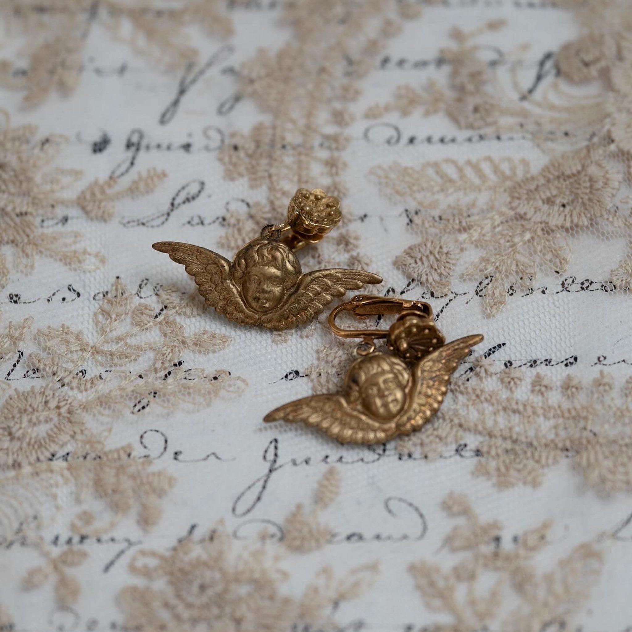 France Angel Face Earrings