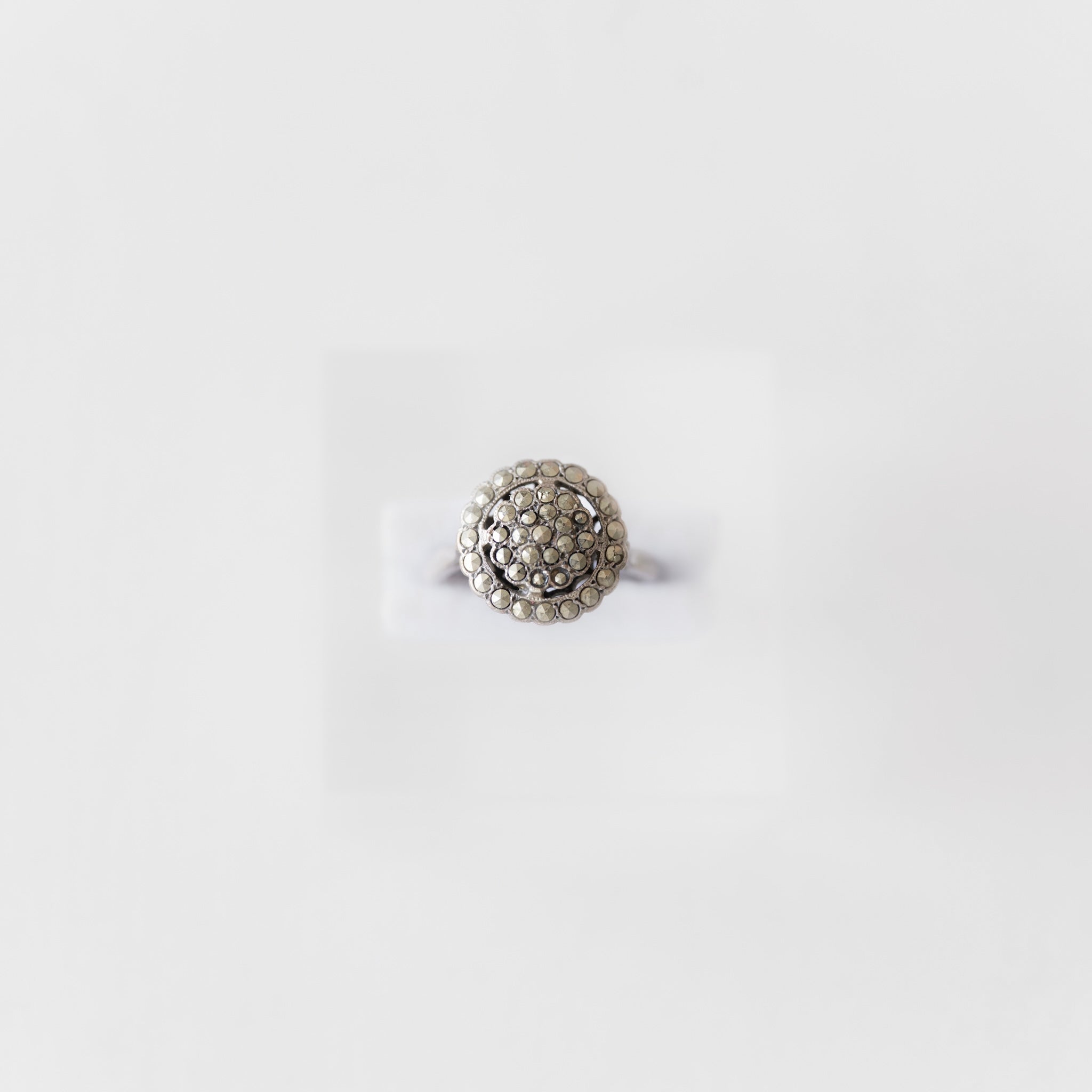 C.1920-1940｜Rosette Marcasite Silver Ring
