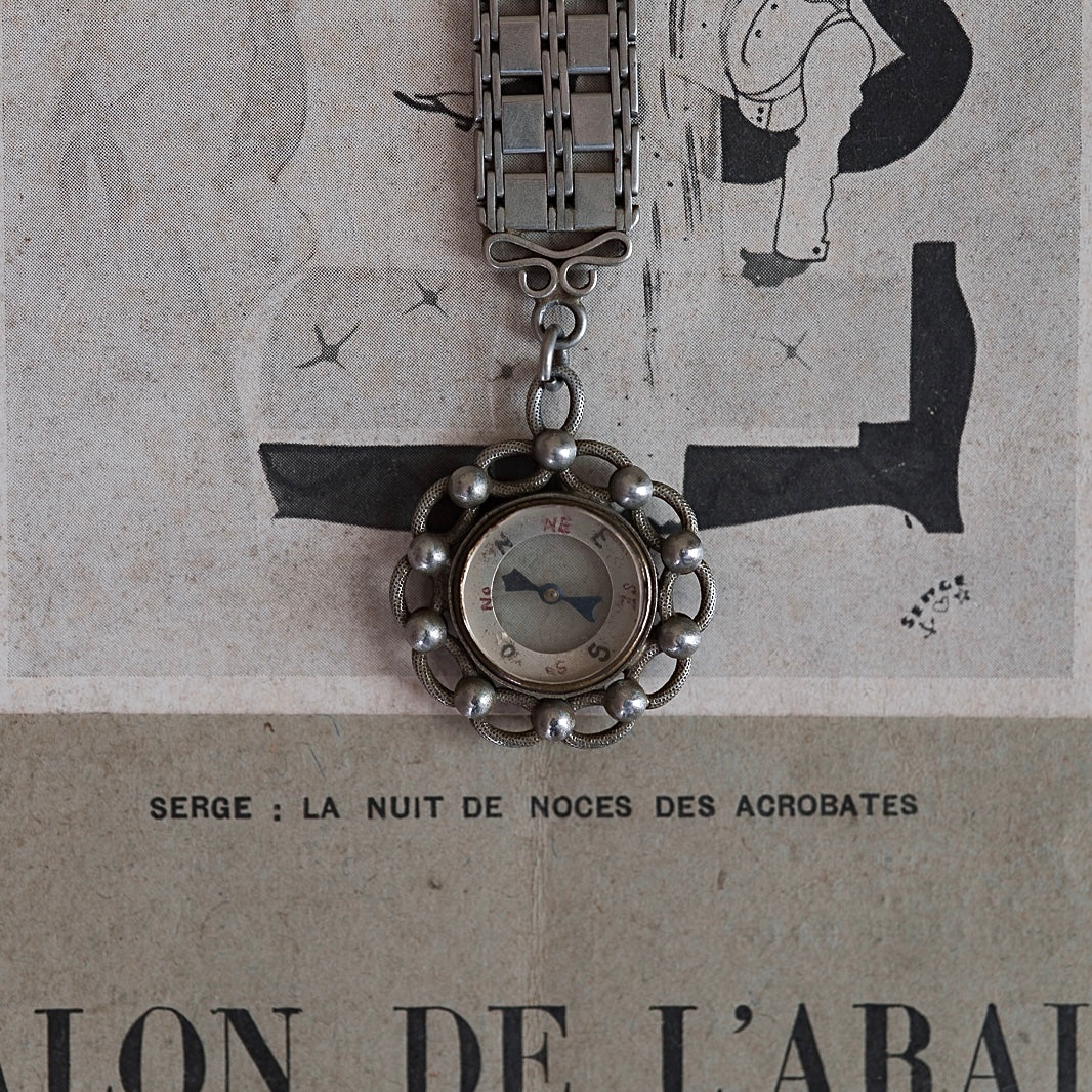 C.1900-1930 French Compass Watch Chain Fob