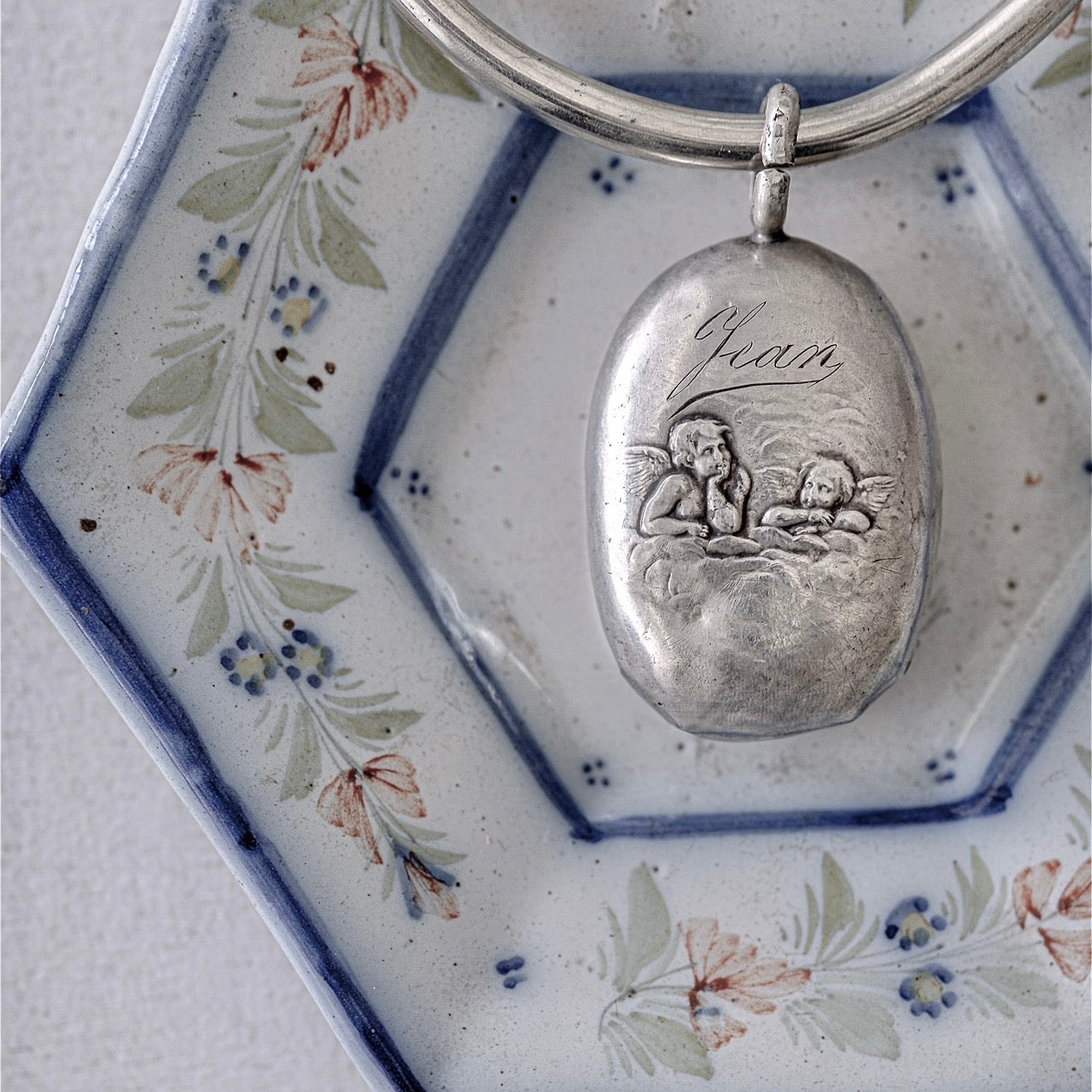 C.1900｜Angel Silver Baby Rattle Converted Pendant “Jean”