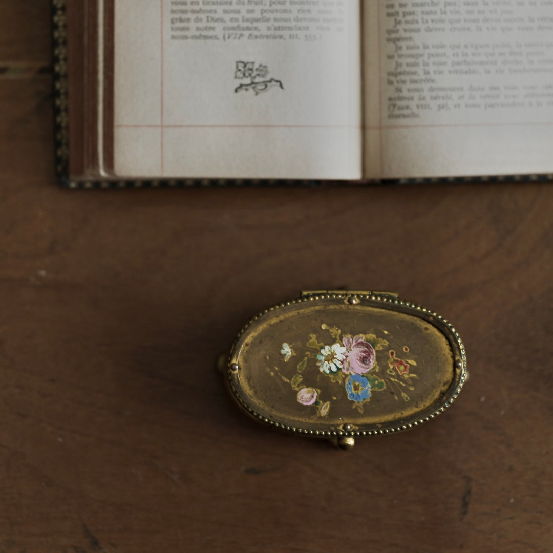 C.1900｜Hand Painted Flower Jewerly Case