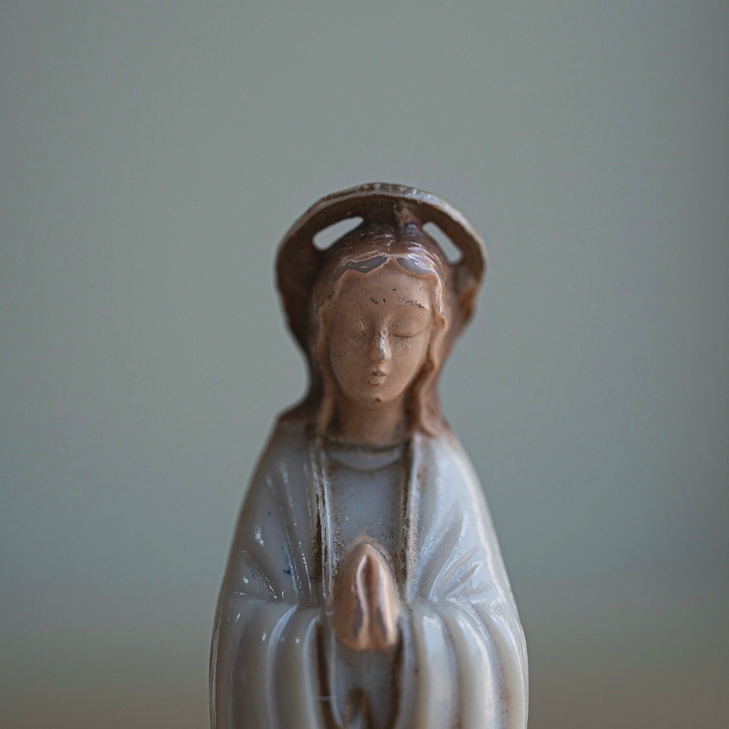 Milky Blue St.Maria Statue