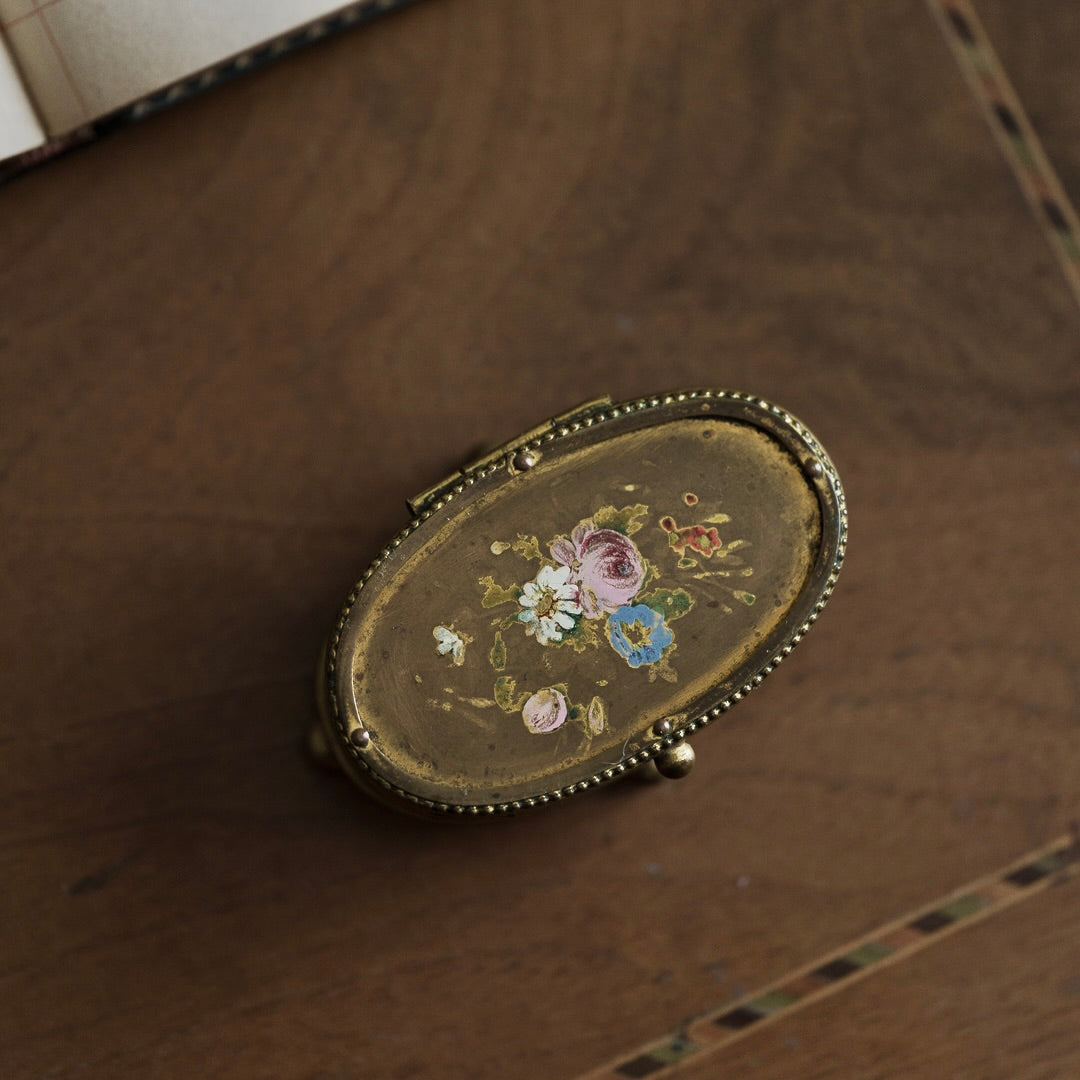 C.1900｜Hand Painted Flower Jewerly Case