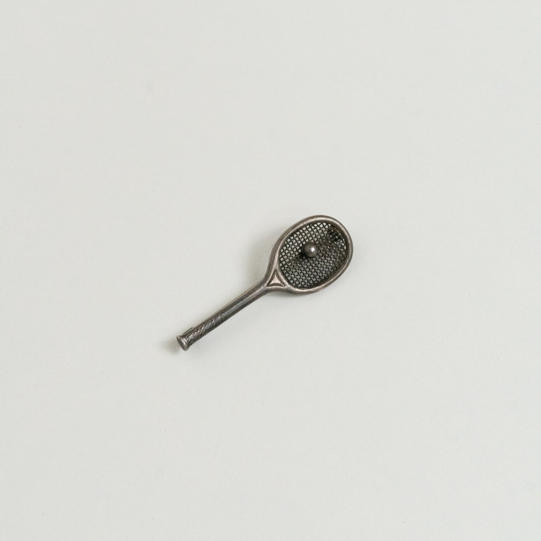 Petit Tennis Racket Sterling Silver Brooch