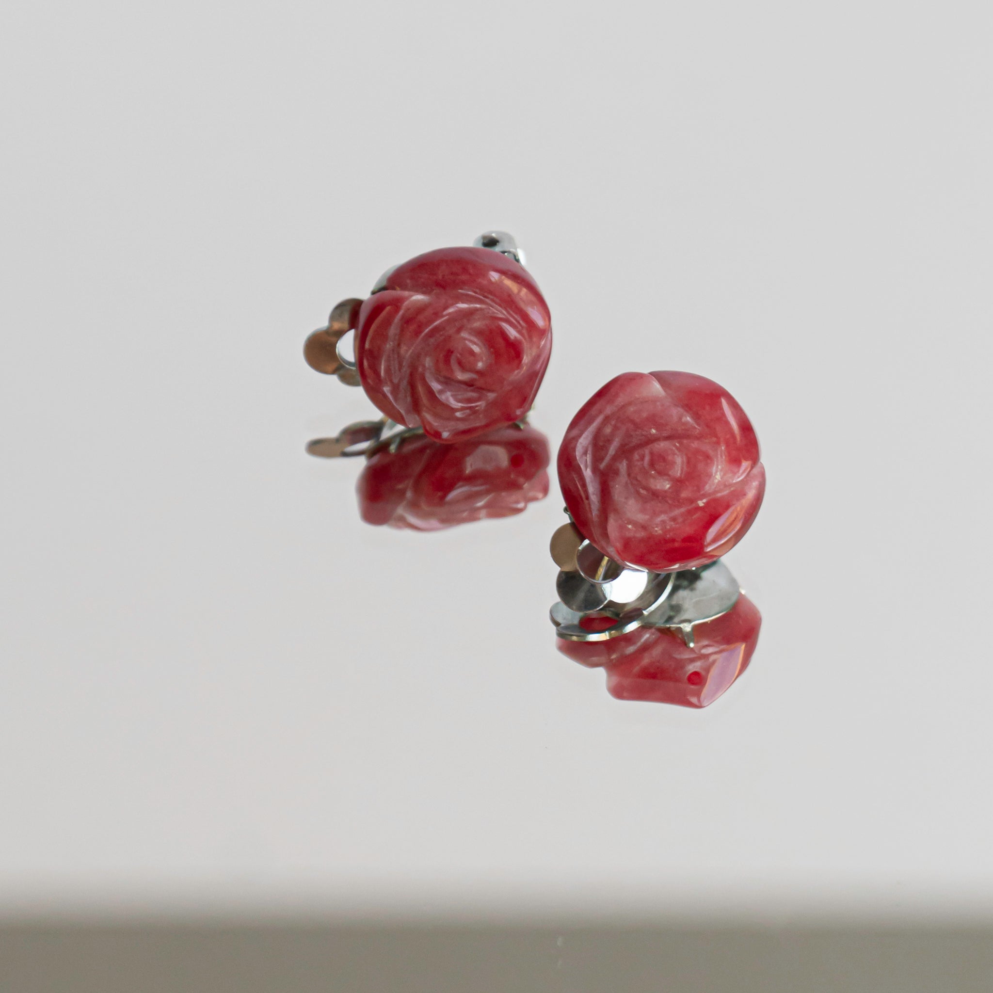Red Inca Rose Stone Earrings
