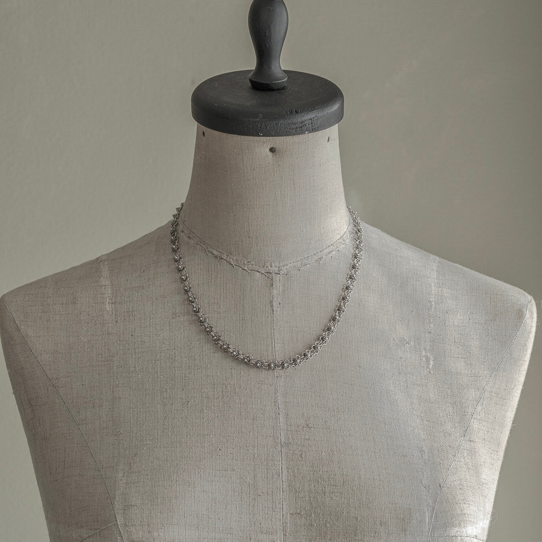 C.1950-｜Silver Flower-Link Vintage Chain Necklace