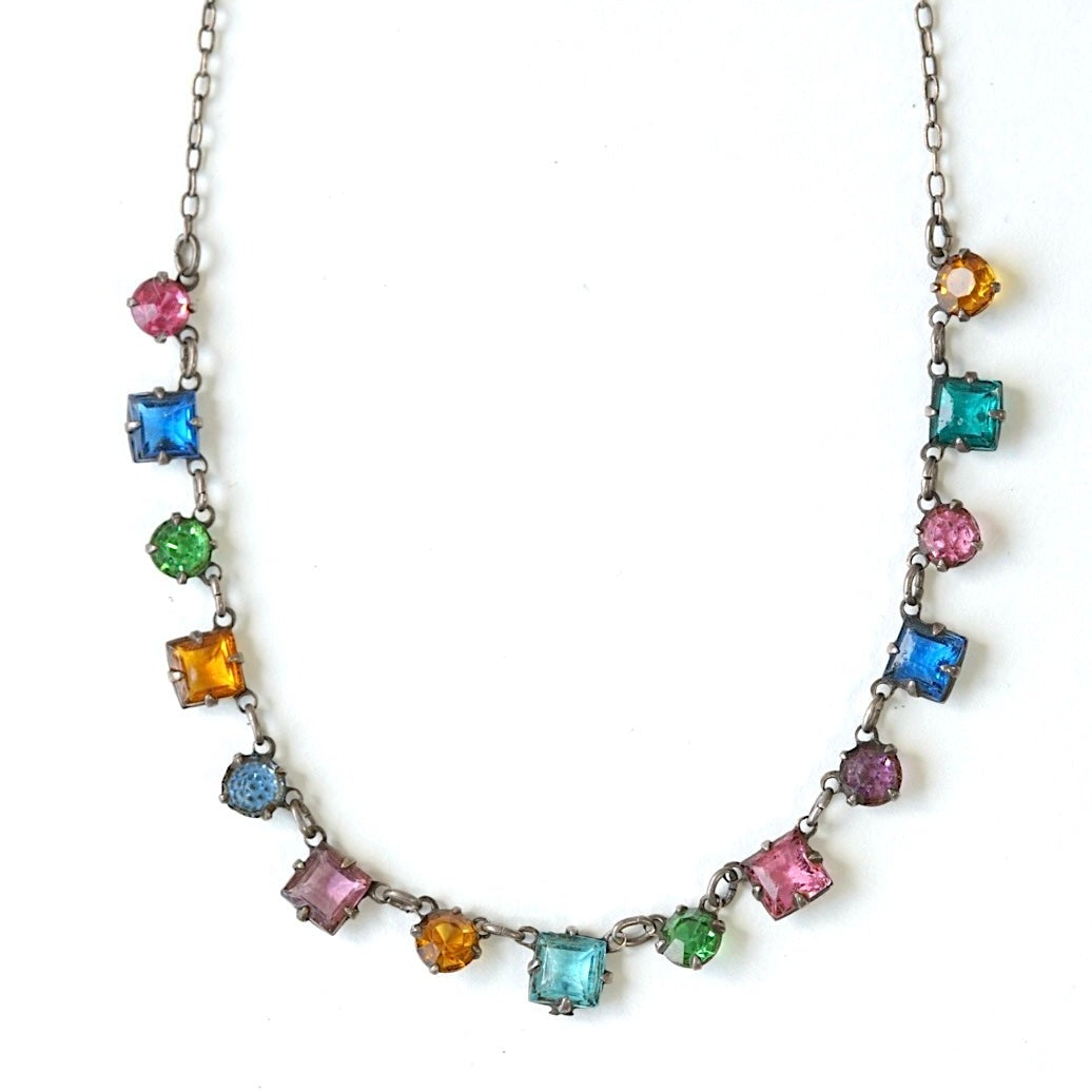 MULTI COLOR GLASS NECKLACE<br>マルチカラー・グラス・ネックレス