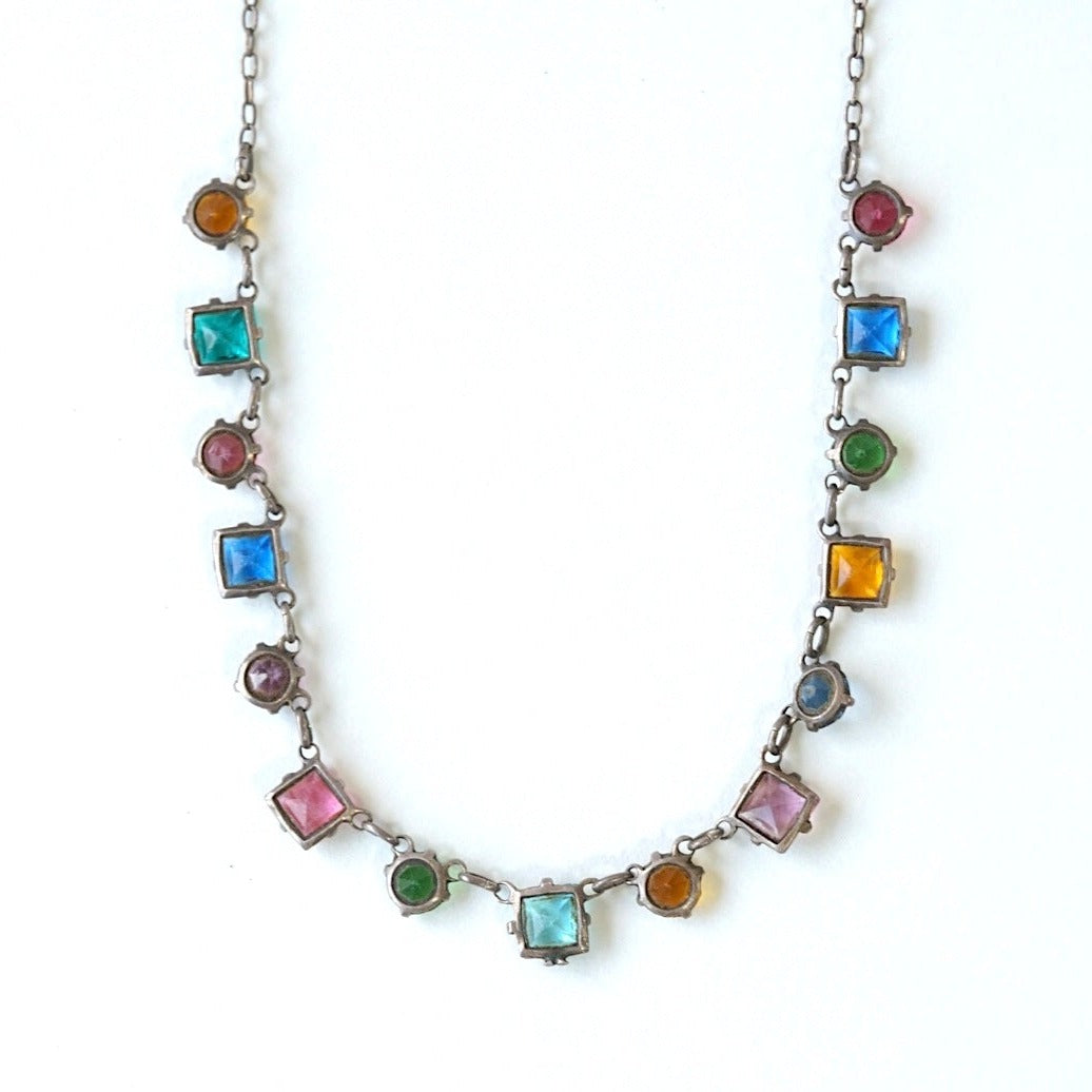 MULTI COLOR GLASS NECKLACE<br>マルチカラー・グラス・ネックレス