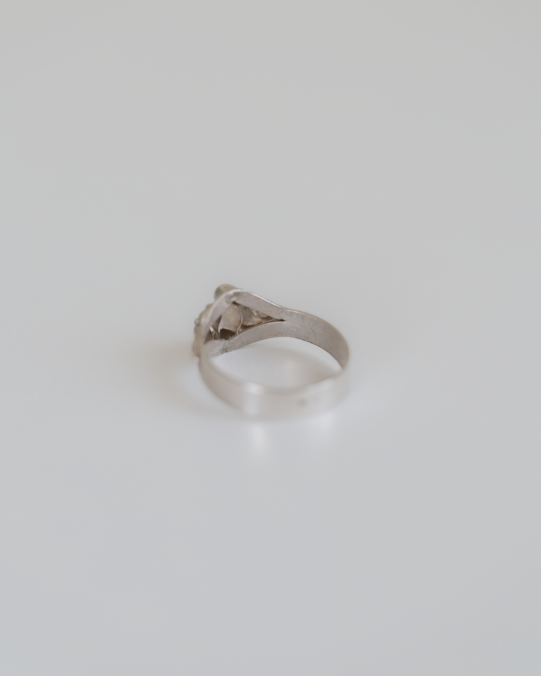 C.1900 "Bourgeon" French Silver Ring
