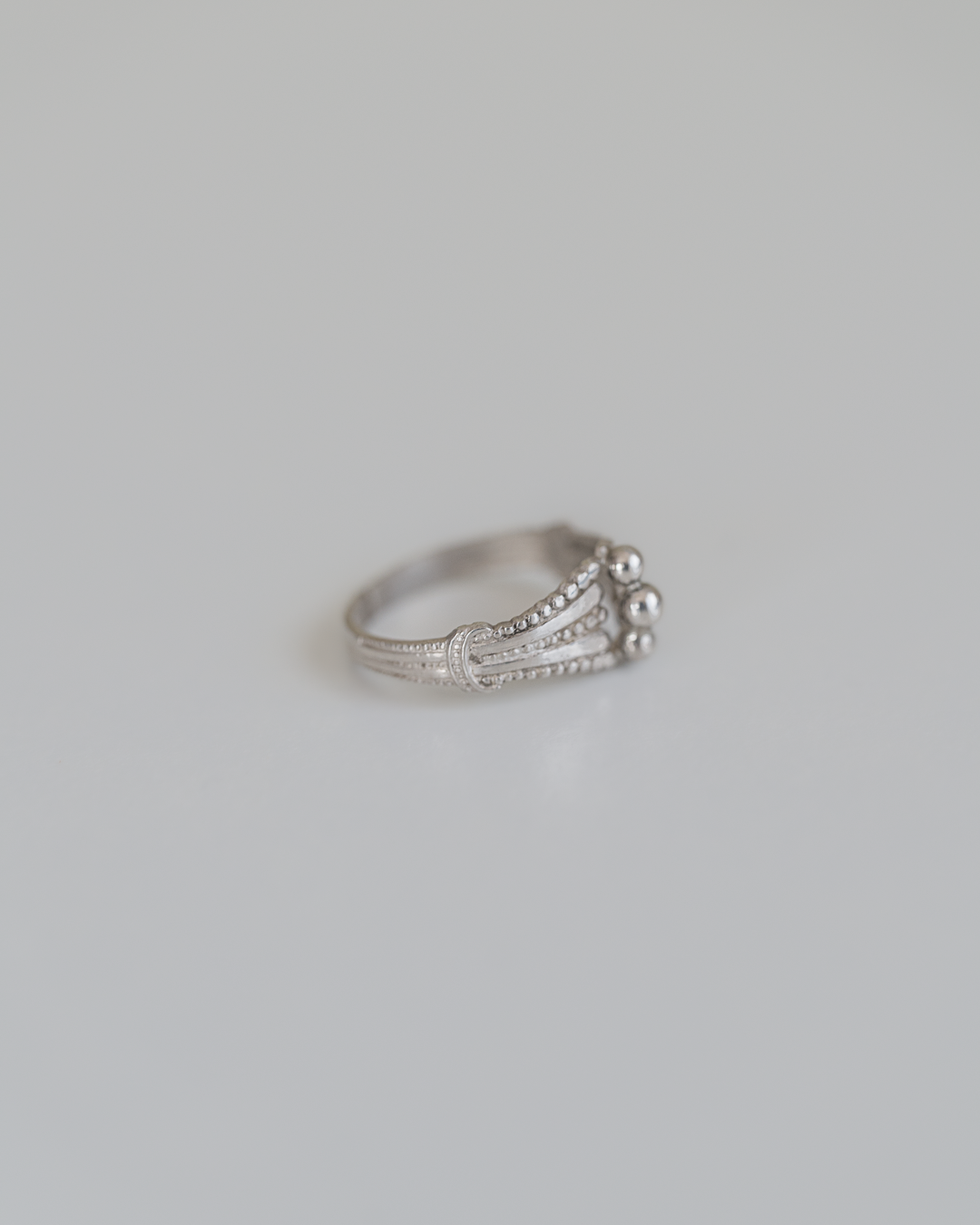 C.1900 Etruscan Revival French Silver Ring