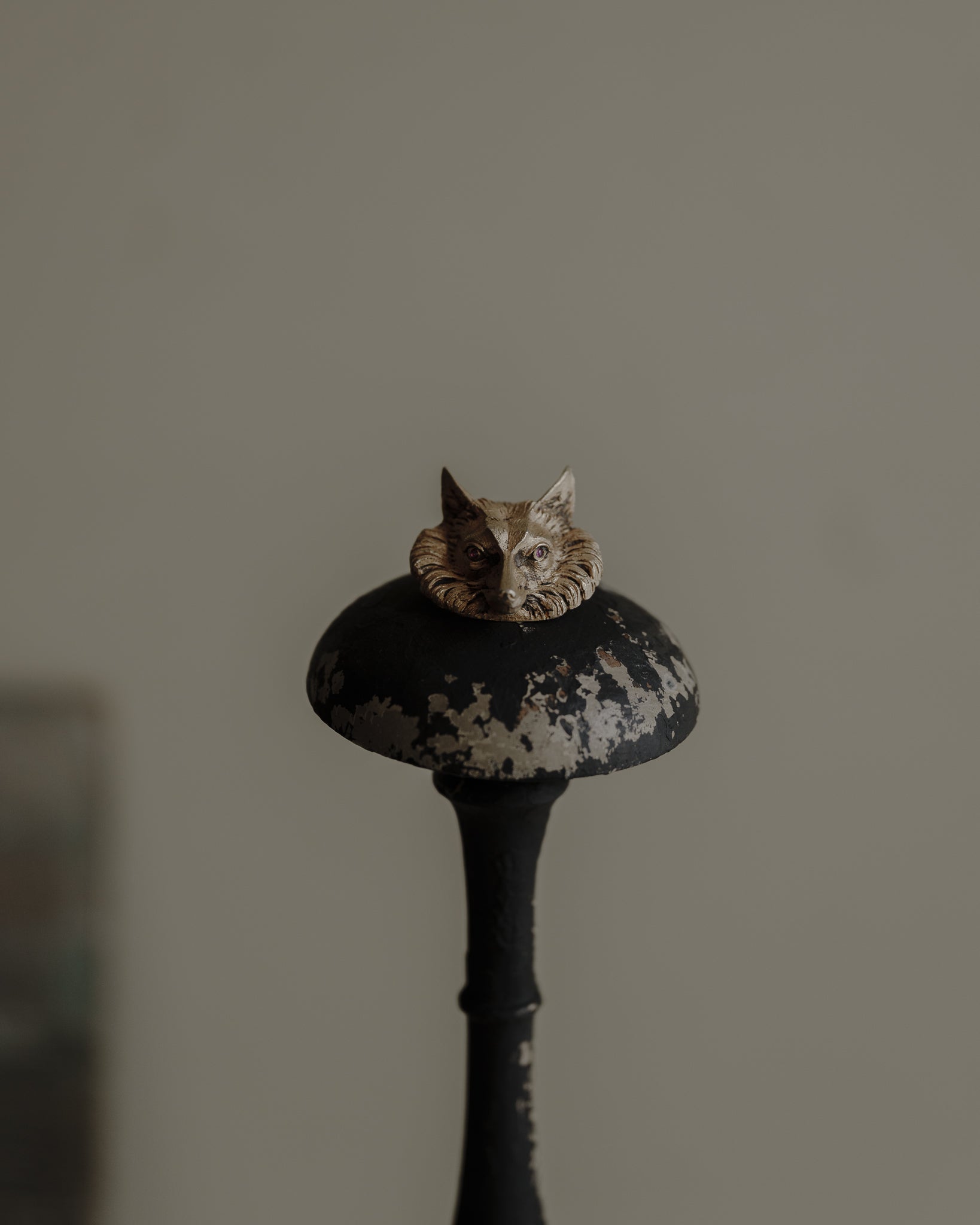 C.1900s ルビッシュアイ ウルフ シルバーブローチ