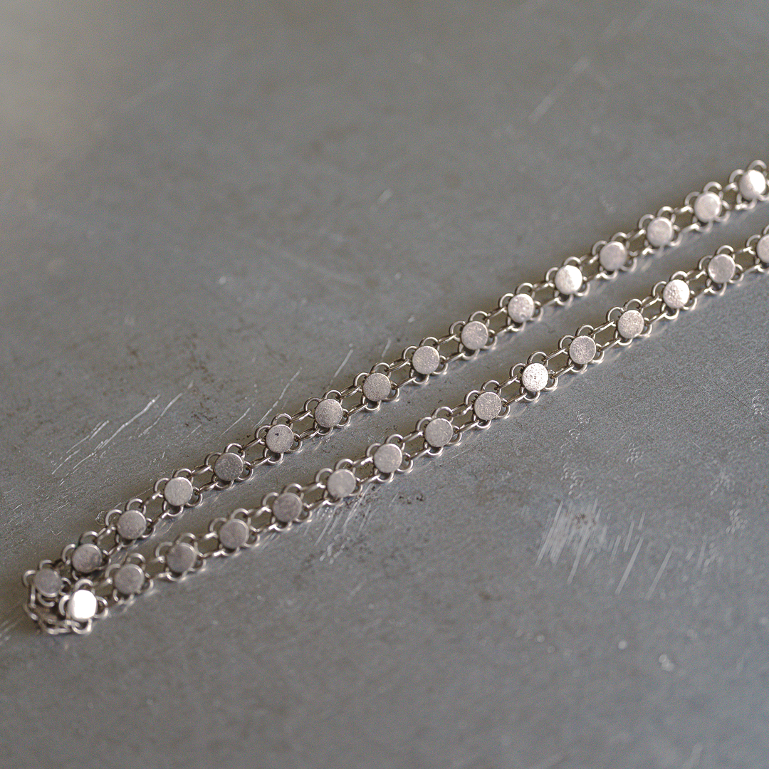 C.1950-｜Silver Flower-Link Vintage Chain Necklace