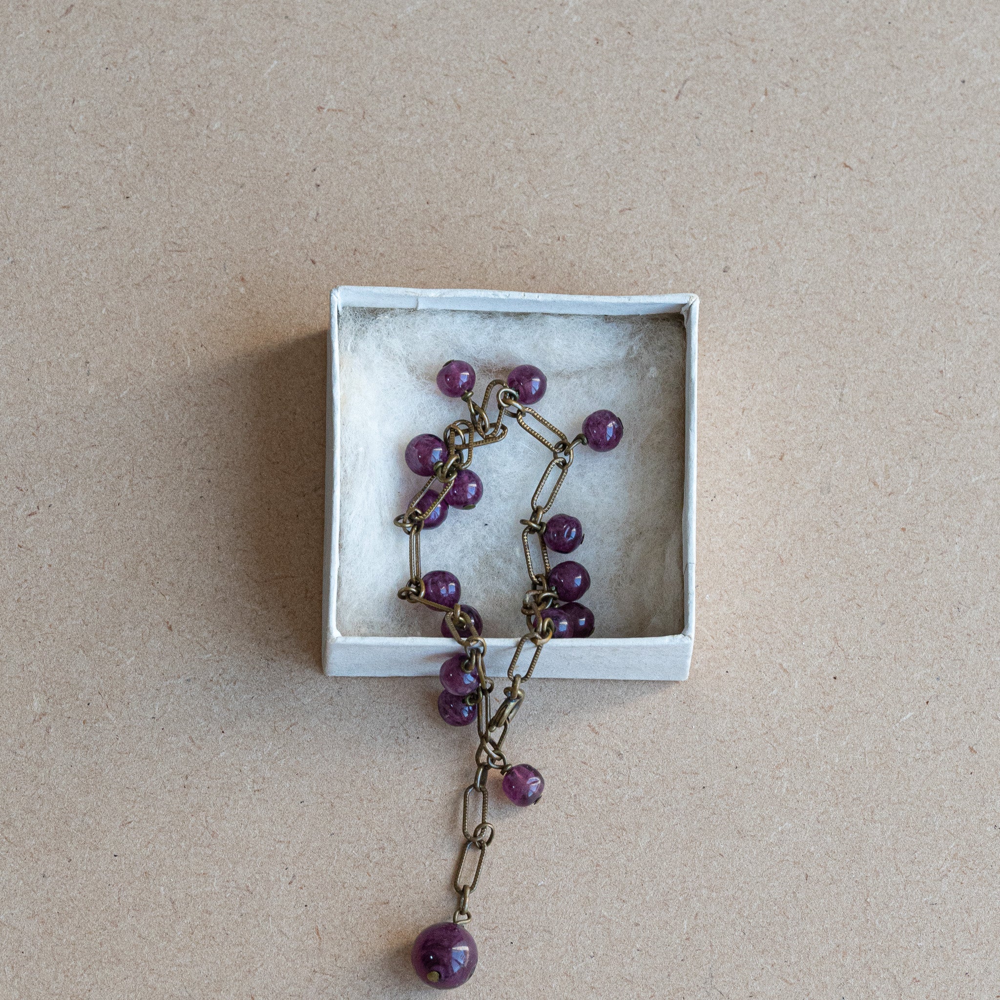 Amethyst Glass Petit Berry Bracelet