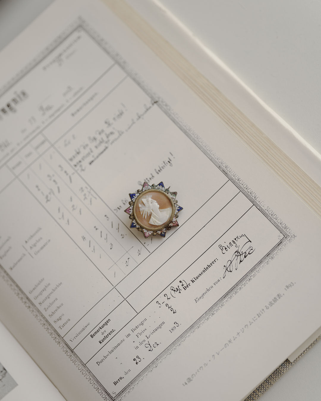 C.1890–1910 Micro Mosaic & Shell Cameo Brooch