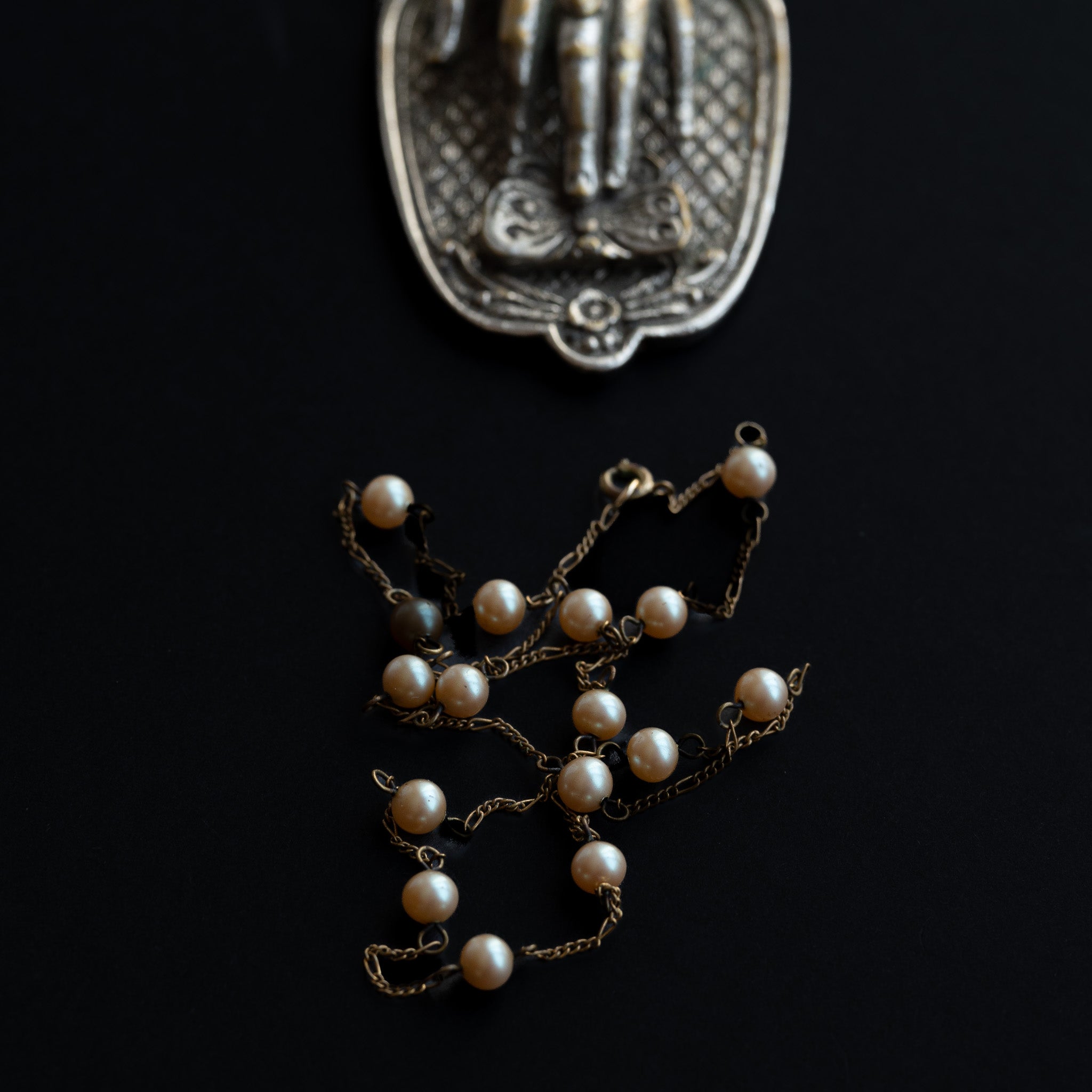 C.1930 French Pink Glass Pearl