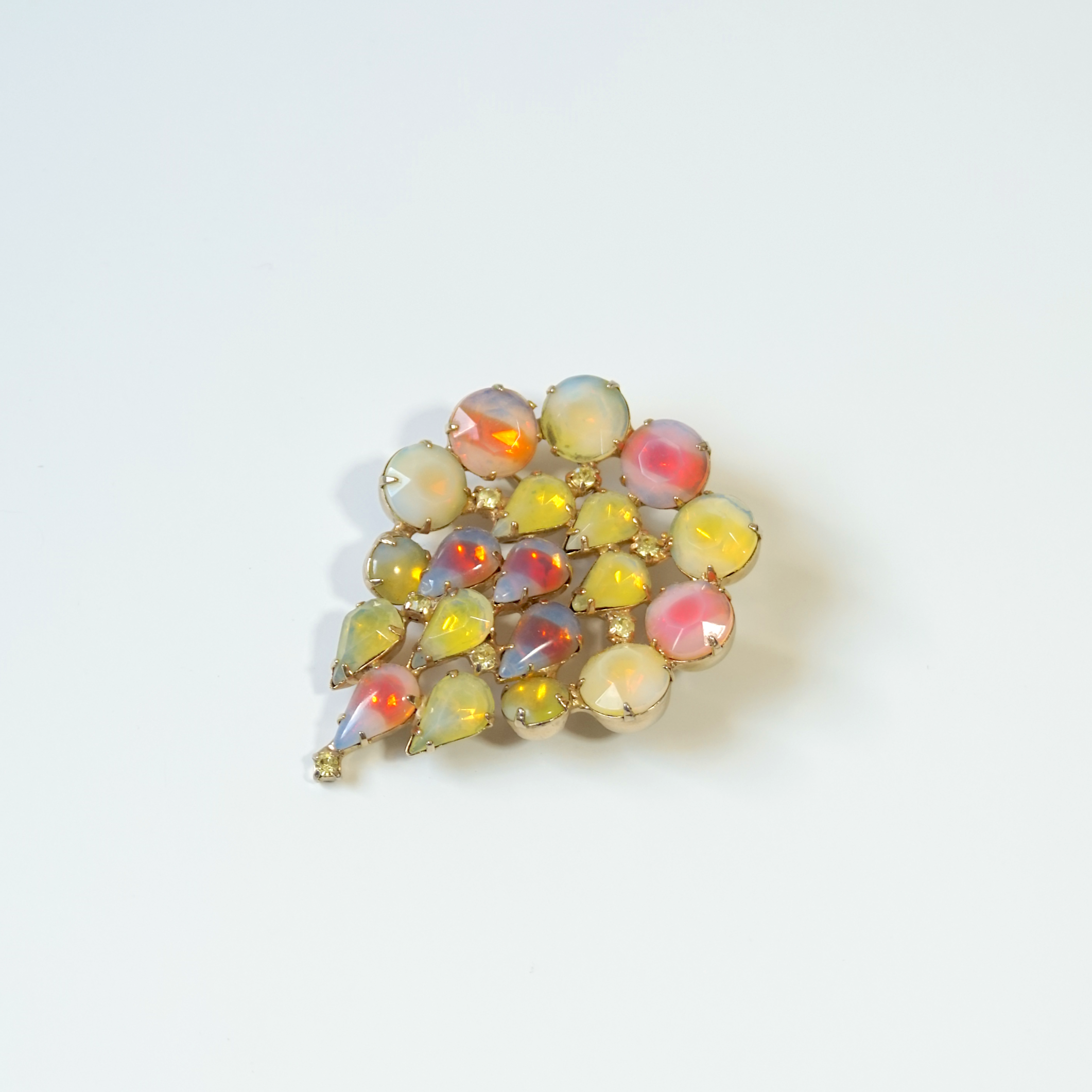 KRAMER NY Milky Glass Brooch