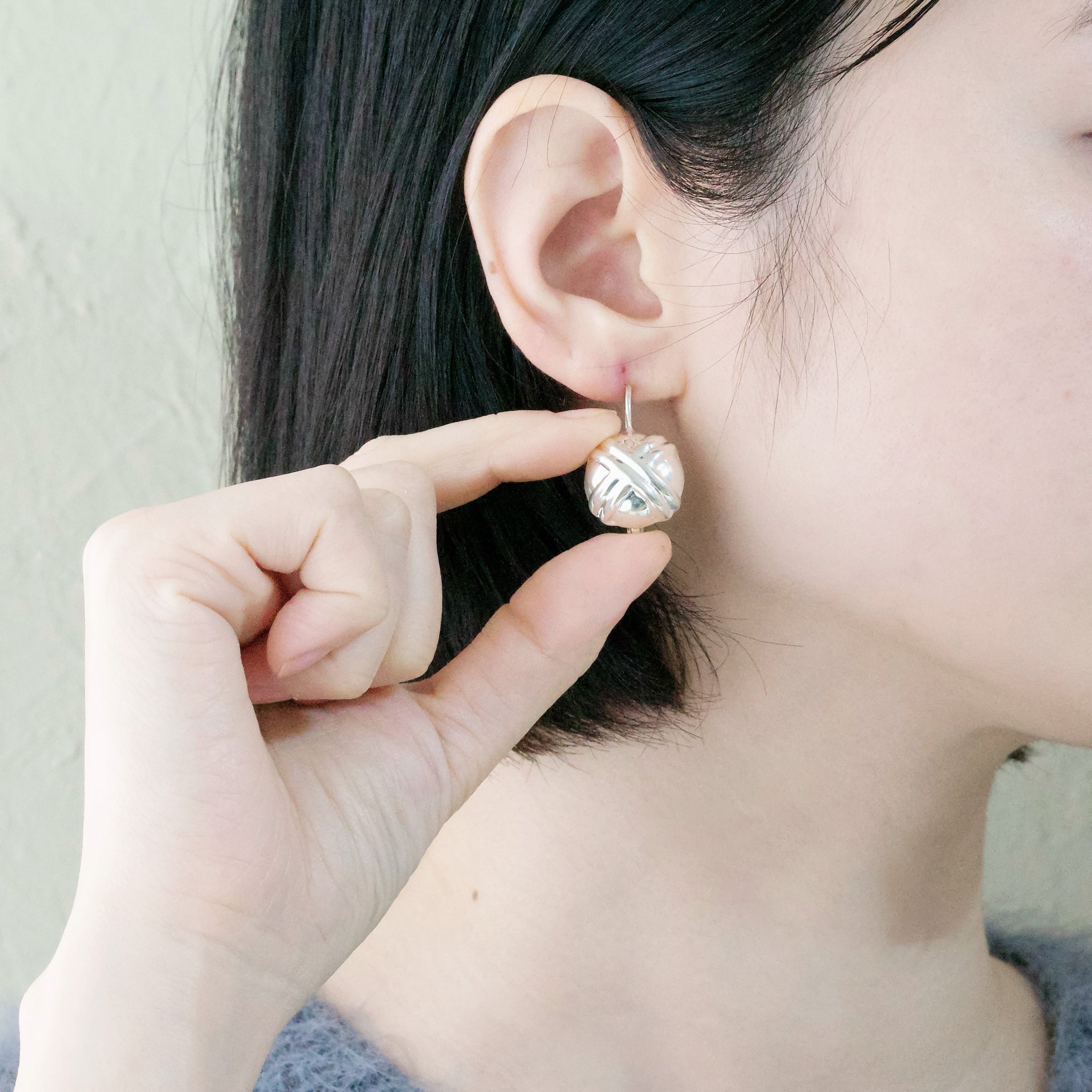 クロス スターリングシルバー ピアス