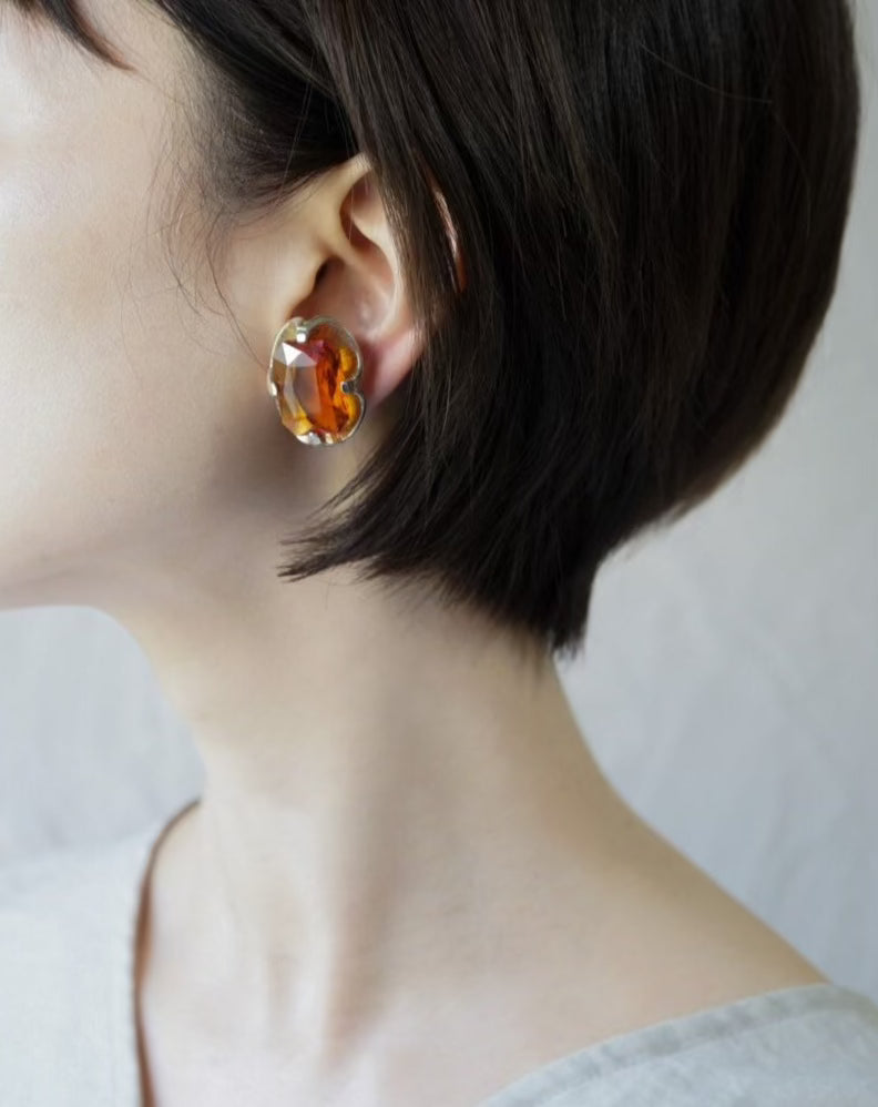 ORANGE CRYSTAL EARRING<br>オレンジ・クリスタル・イヤリング