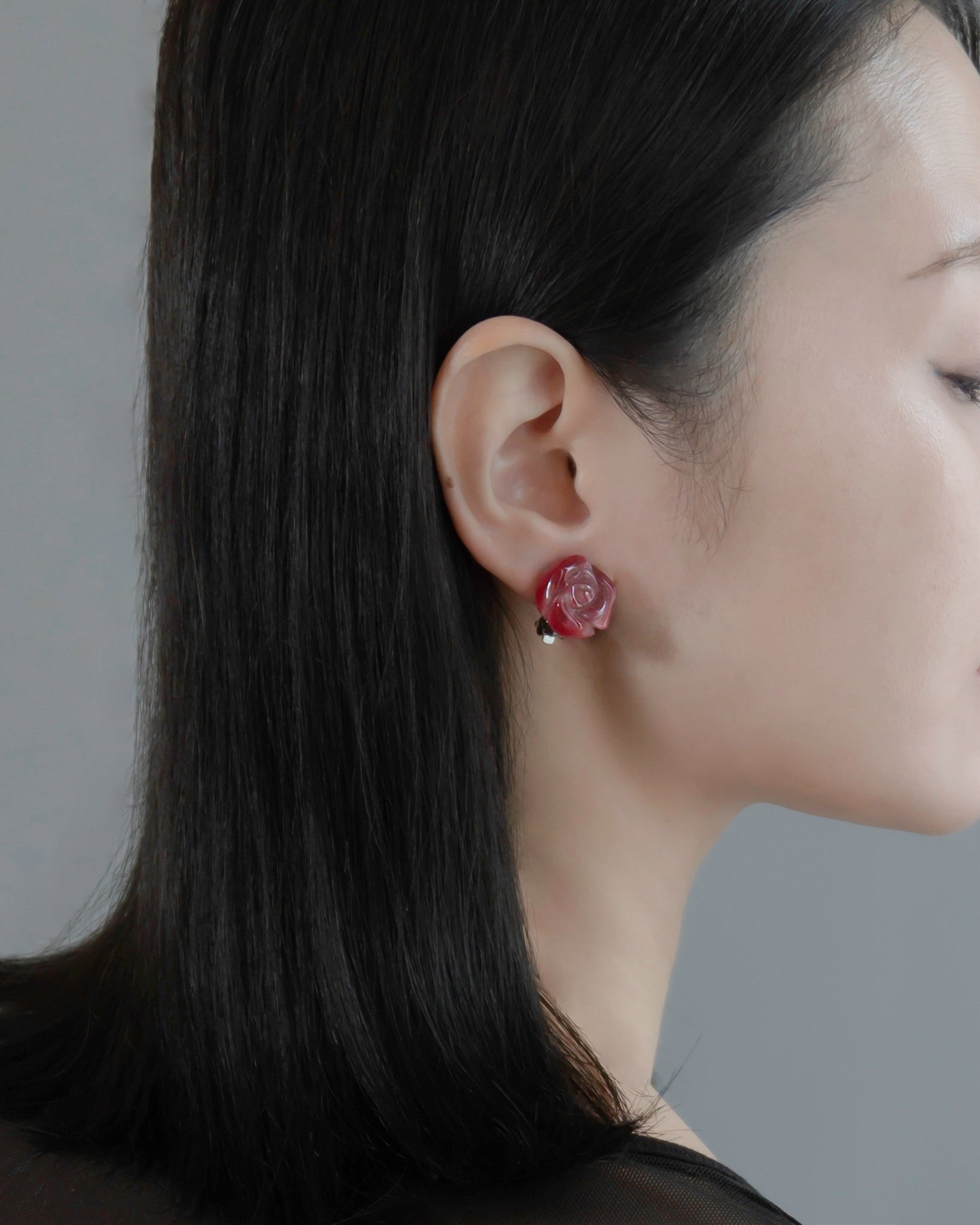 Red Inca Rose Stone Earrings